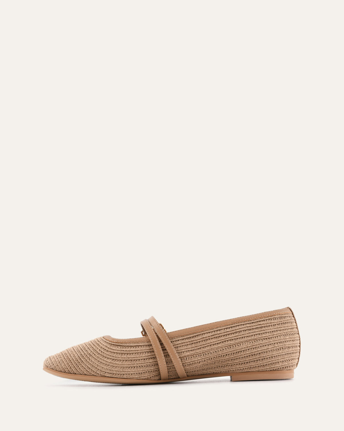 SULLIVAN BALLET FLATS TAN RAFFIA
