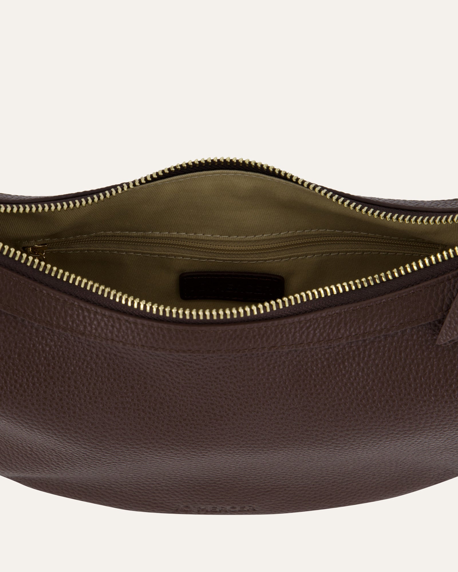 TAYA SHOULDER BAG BITTER CHOC LEATHER image