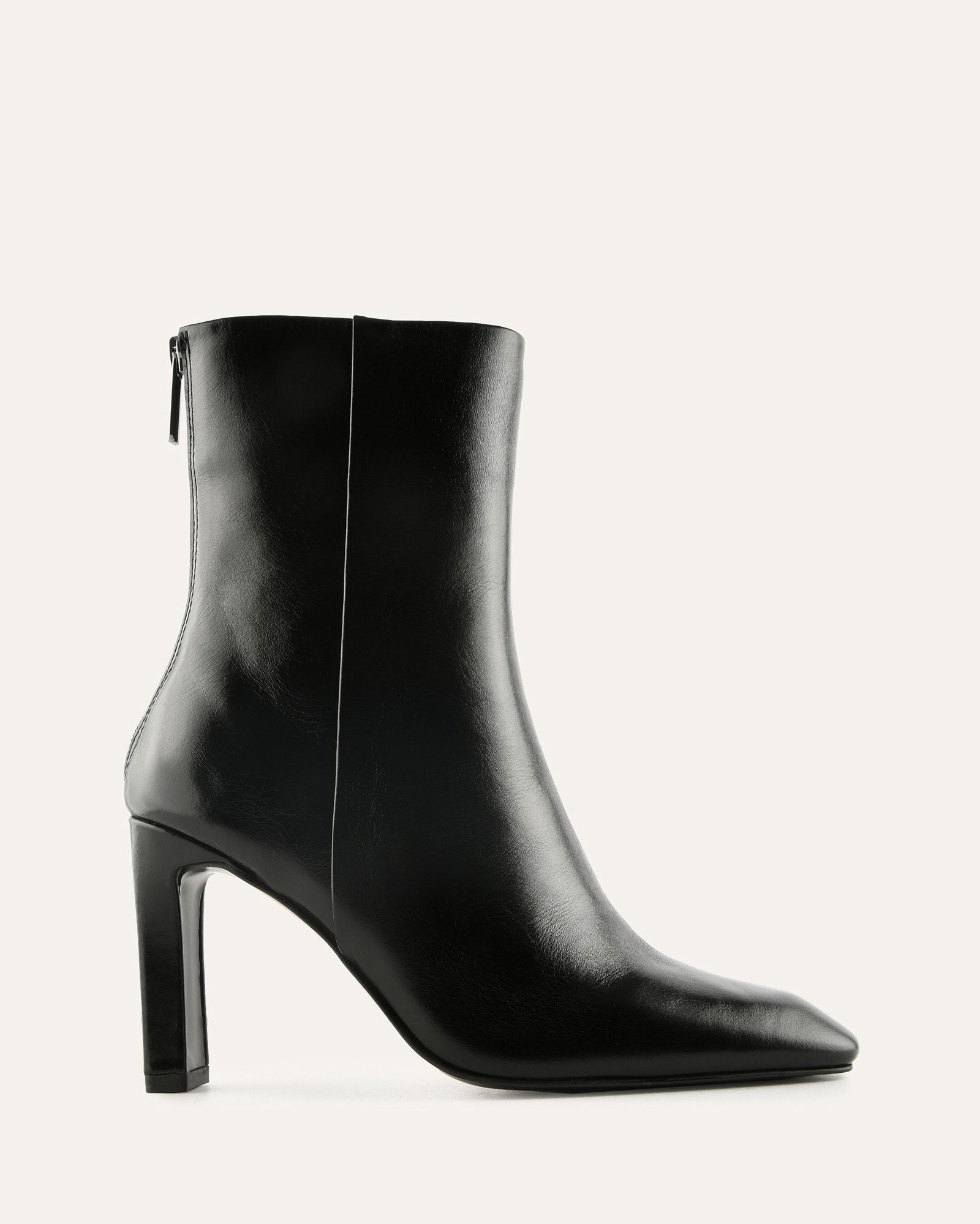 TAYLOR HIGH ANKLE BOOTS BLACK LEATHER image