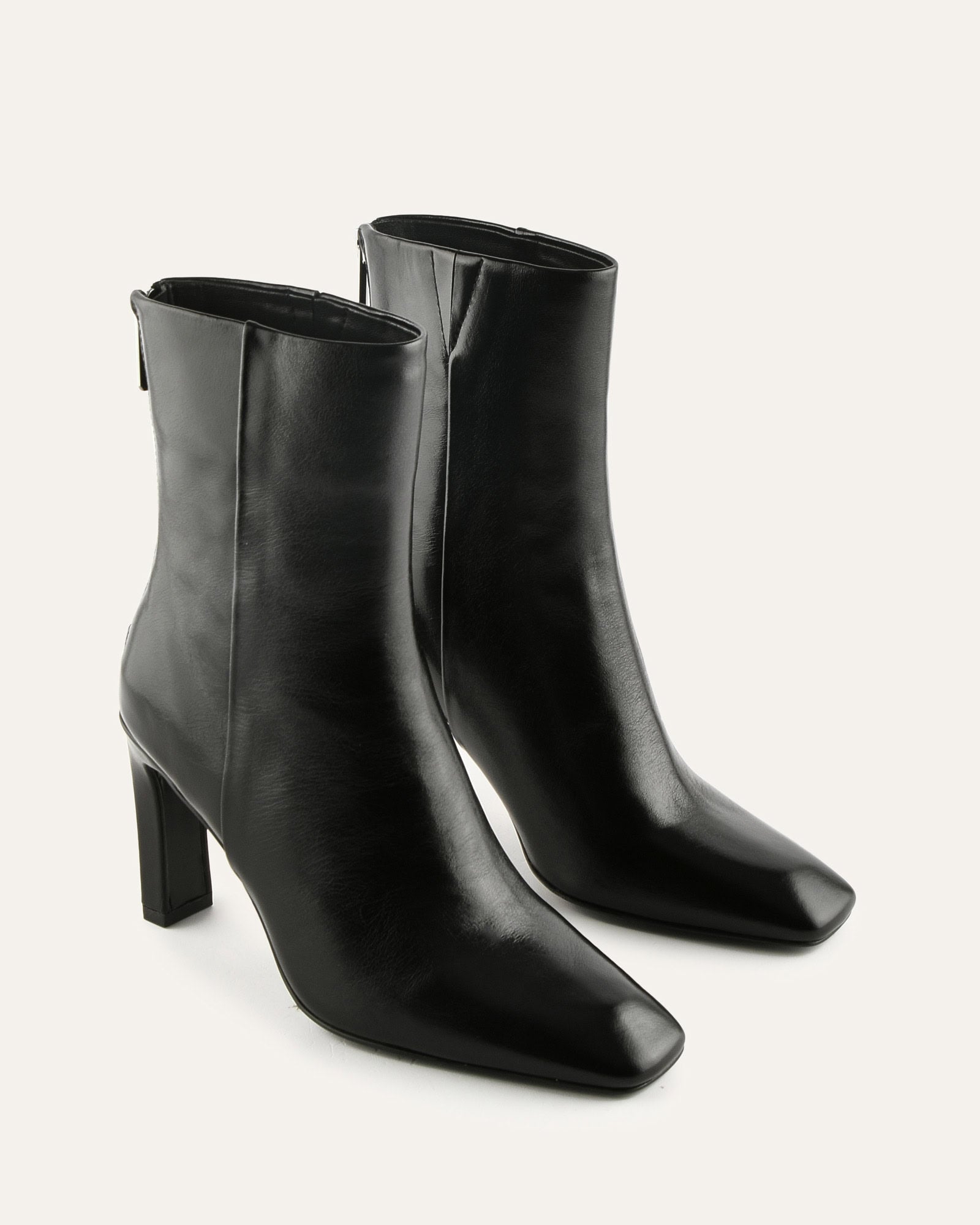 TAYLOR HIGH ANKLE BOOTS BLACK LEATHER image