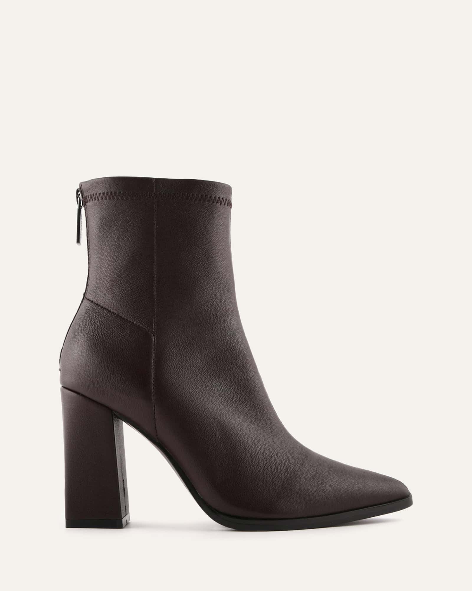 TEO HIGH ANKLE BOOTS BITTER CHOC LEATHER image