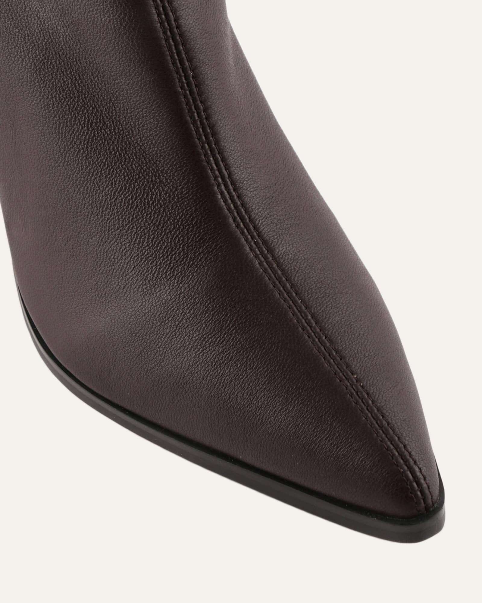 TEO HIGH ANKLE BOOTS BITTER CHOC LEATHER image