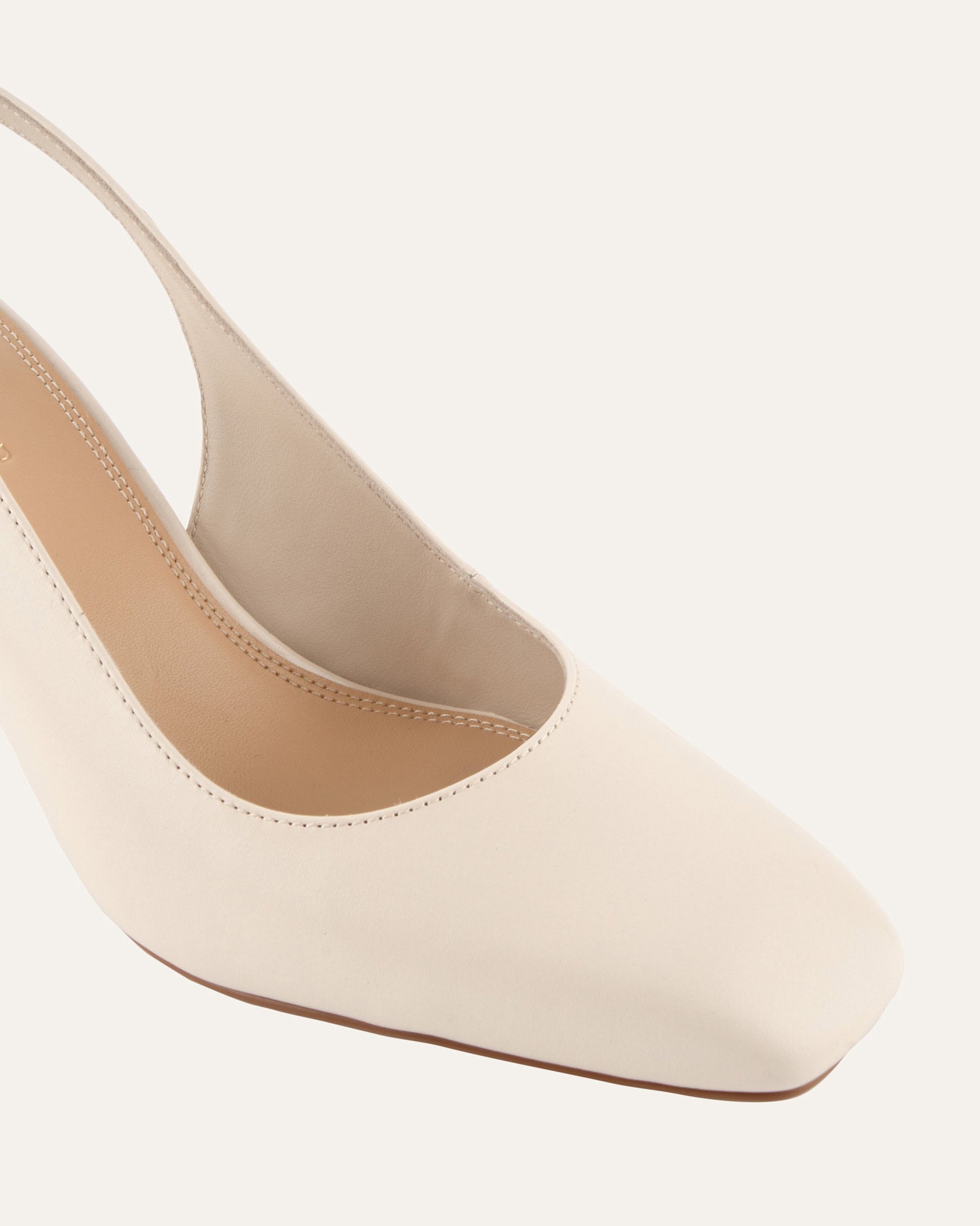 TERRANCE MID HEELS OFF WHITE LEATHER image