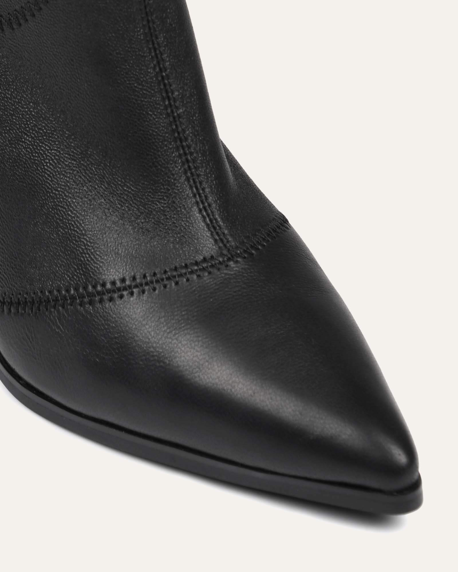 TEX HIGH ANKLE BOOTS BLACK LEATHER image