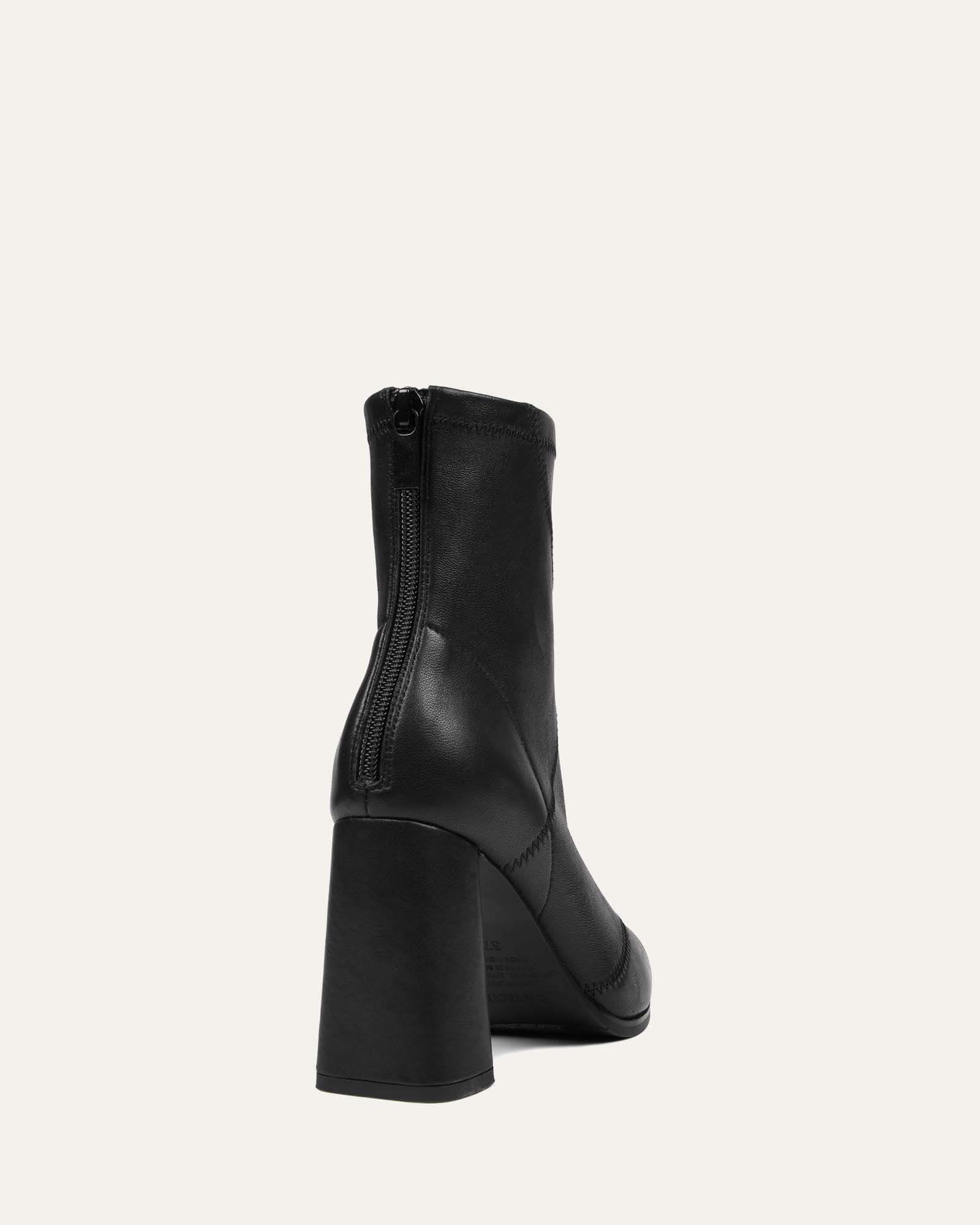 TEX HIGH ANKLE BOOTS BLACK LEATHER image