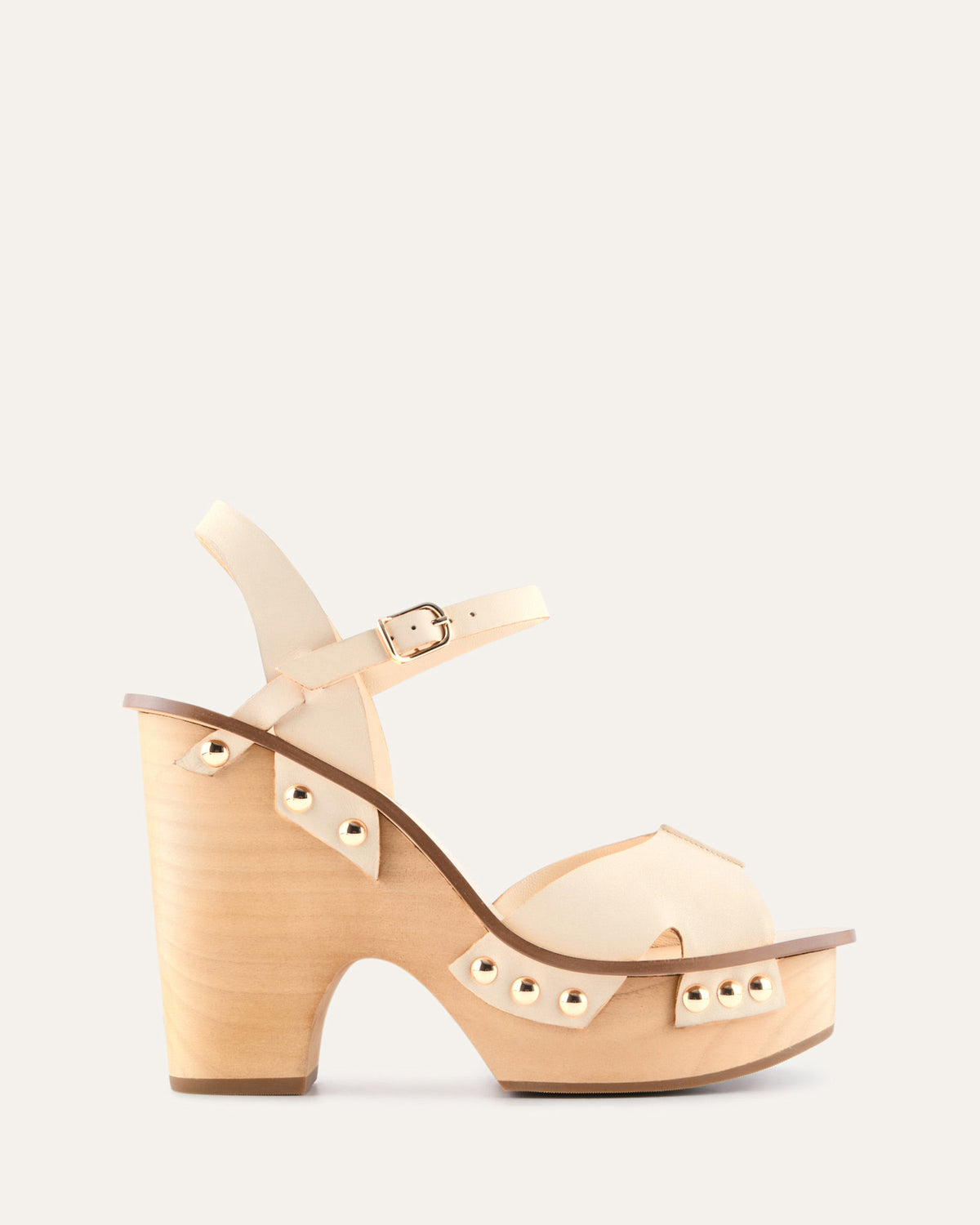 TIDE HIGH WEDGE SANDALS VANILLA LEATHER