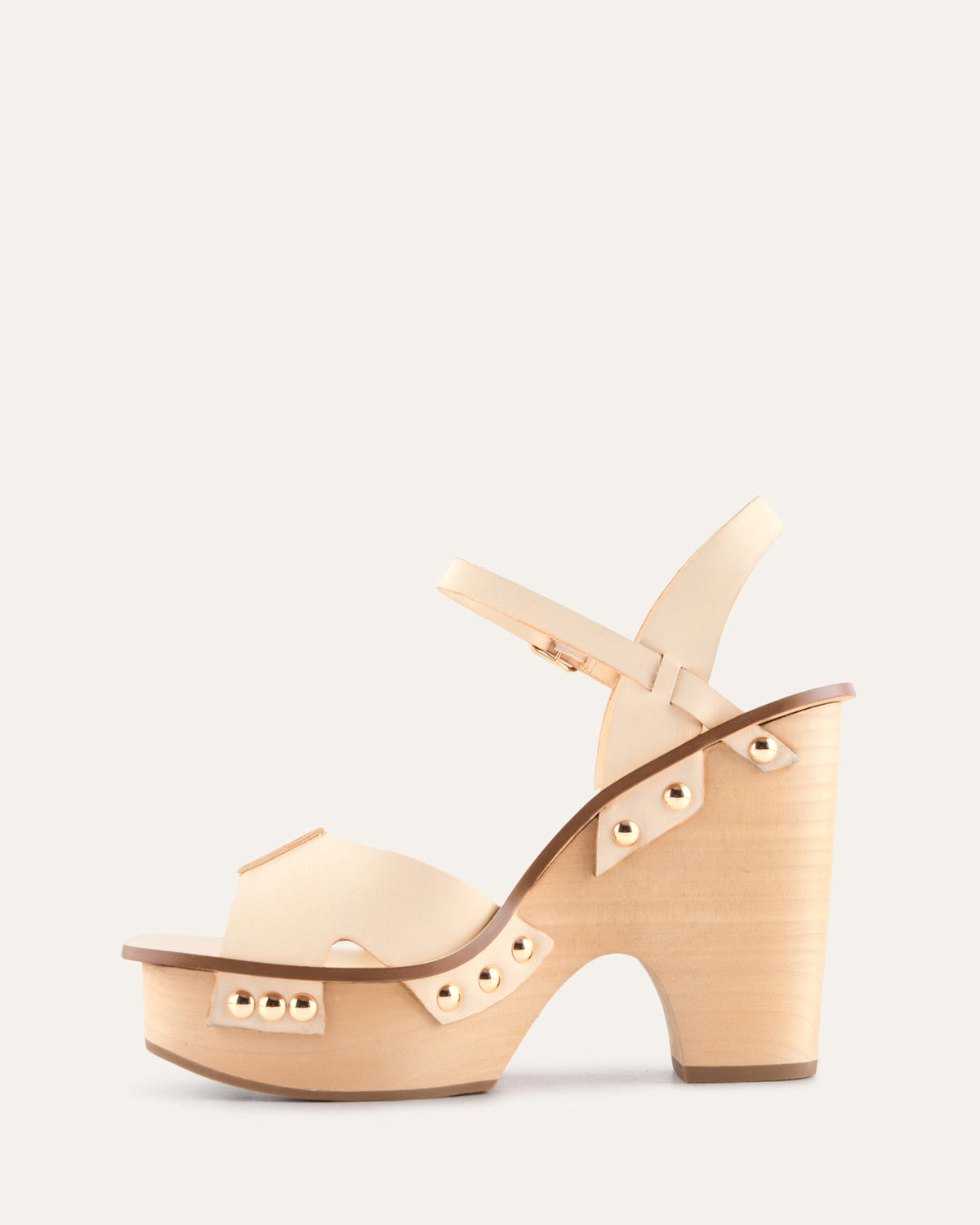 TIDE HIGH WEDGE SANDALS VANILLA LEATHER