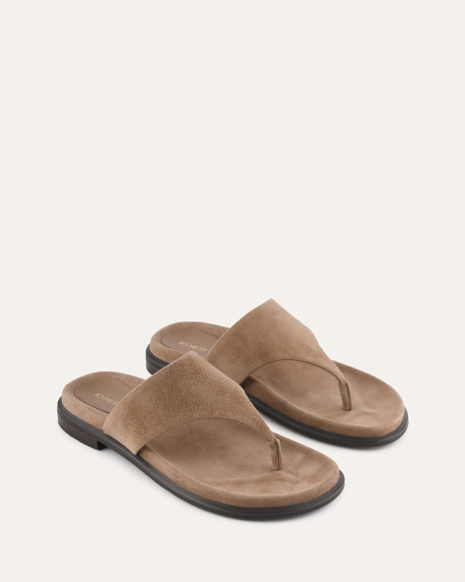TOBY FLAT SANDALS LATTE SUEDE image