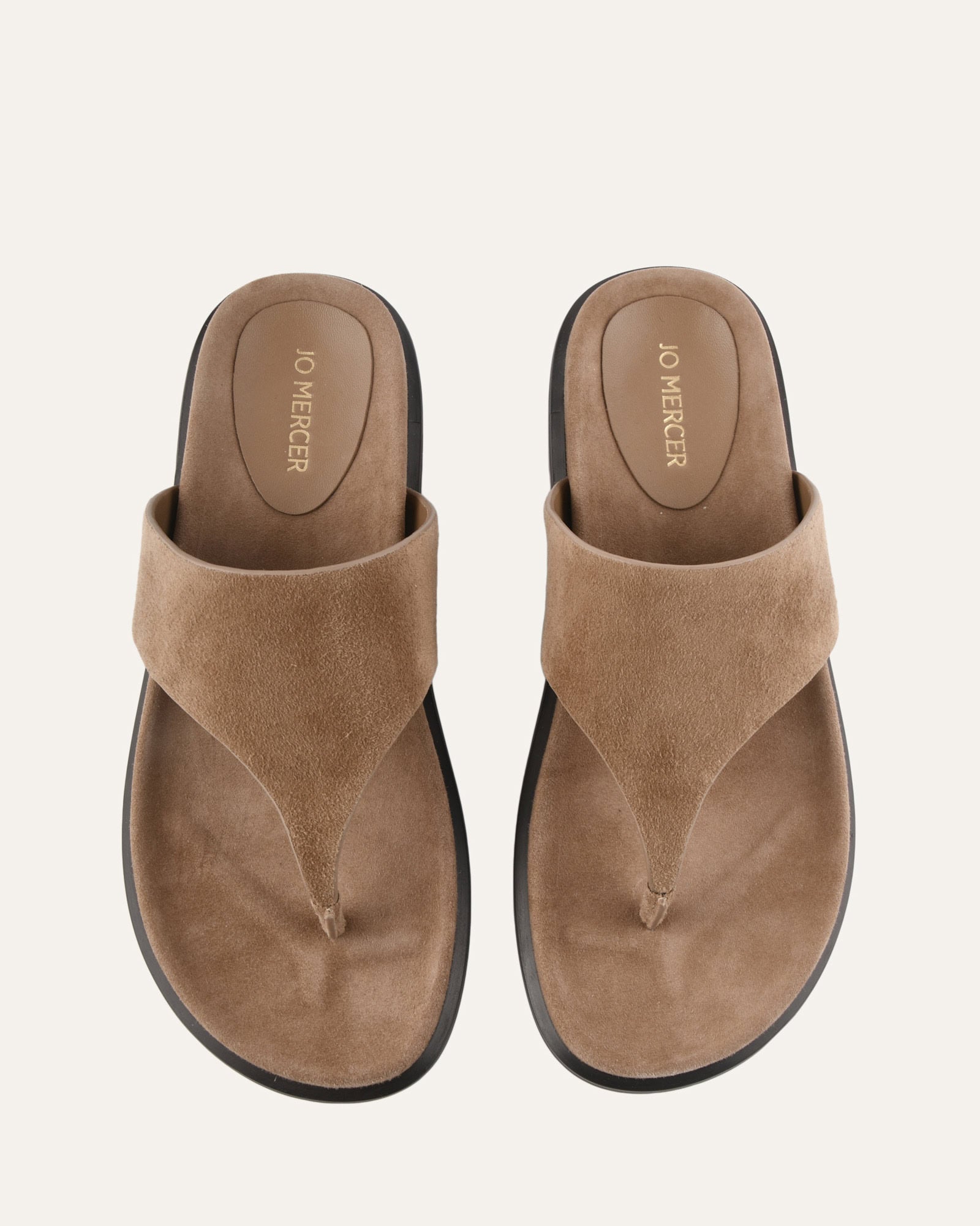 TOBY FLAT SANDALS LATTE SUEDE image