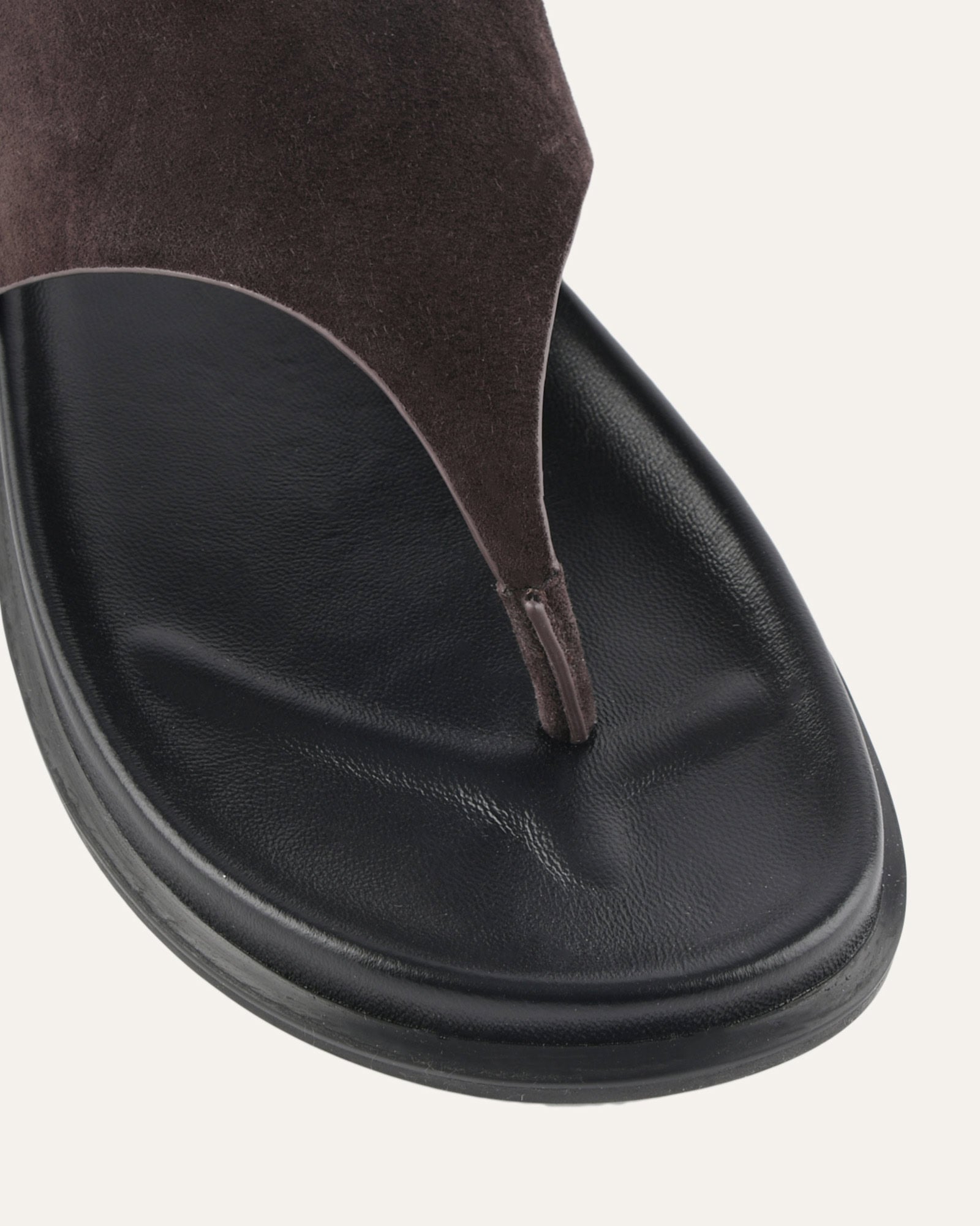 TOBY FLAT SANDALS BITTER CHOC SUEDE image