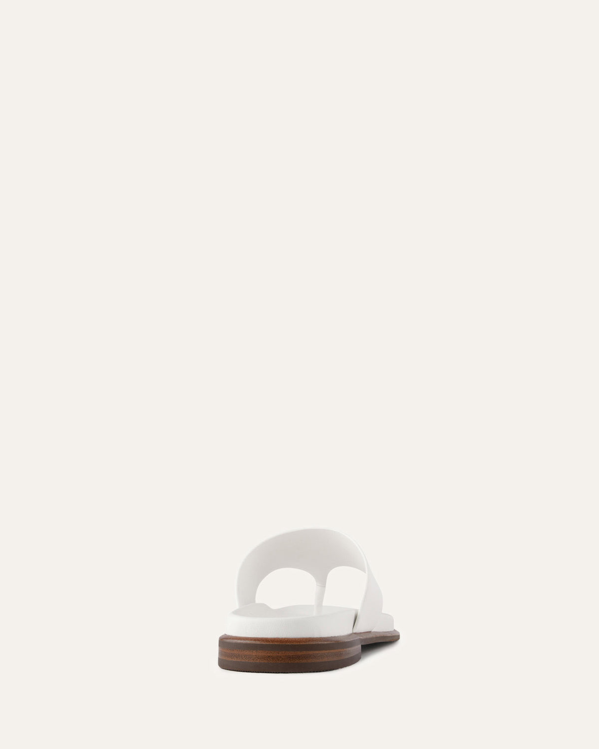 TOBY FLAT SANDALS WHITE LEATHER