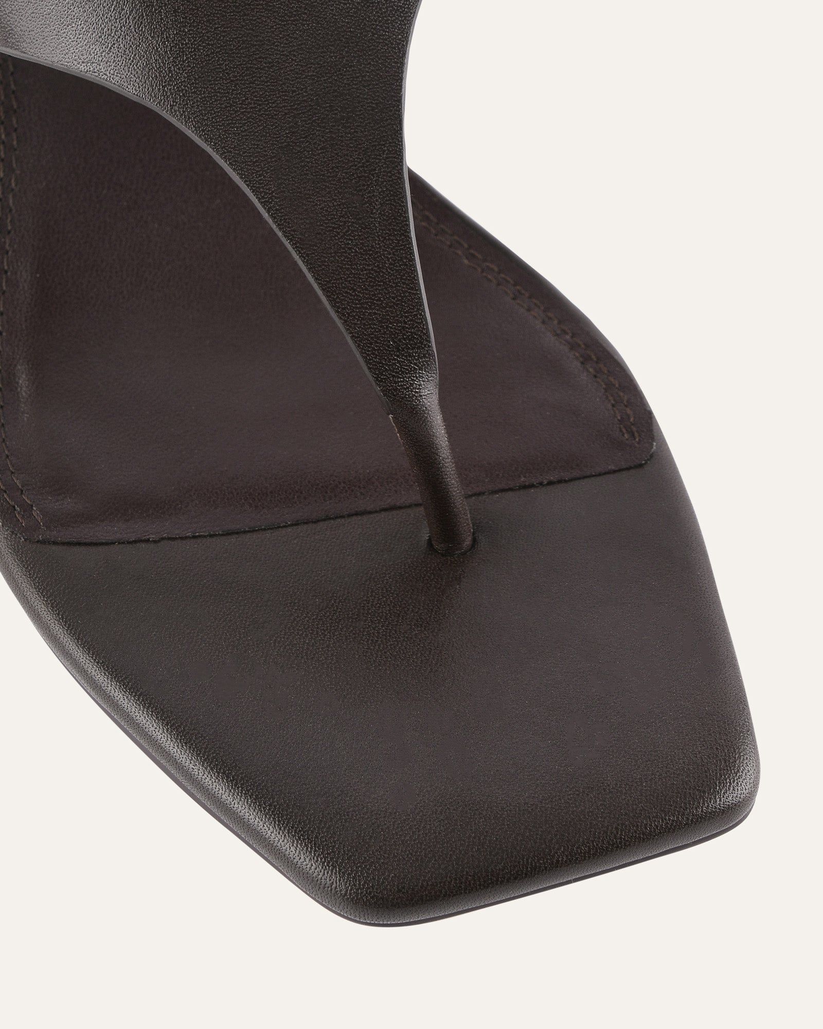 TOKEN LOW HEEL SANDALS BITTER CHOC LEATHER image