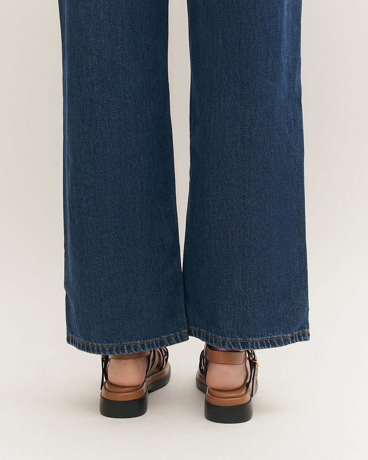 TOMMY FLAT SANDALS TUSCAN TAN LEATHER