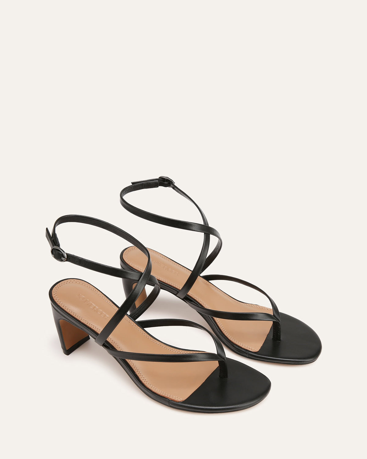 TULUM MID SANDALS BLACK LEATHER