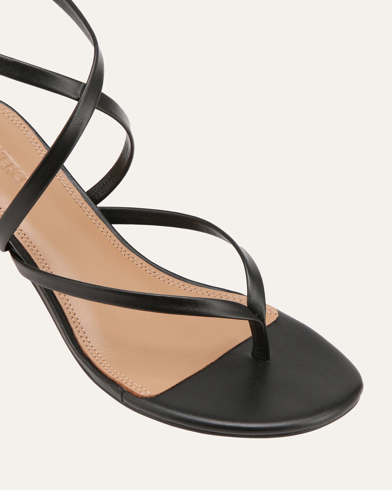 TULUM MID SANDALS BLACK LEATHER image