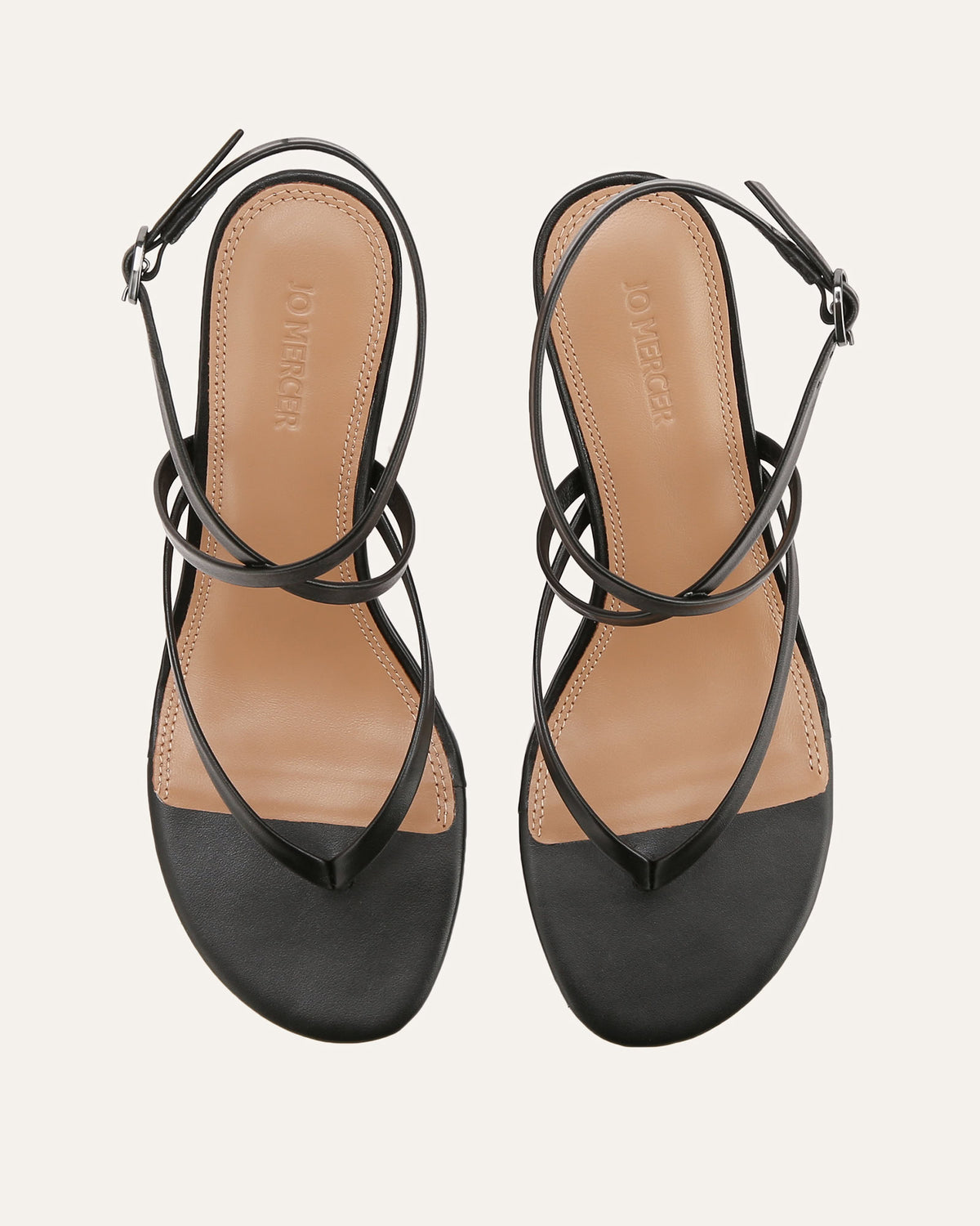 TULUM MID SANDALS BLACK LEATHER
