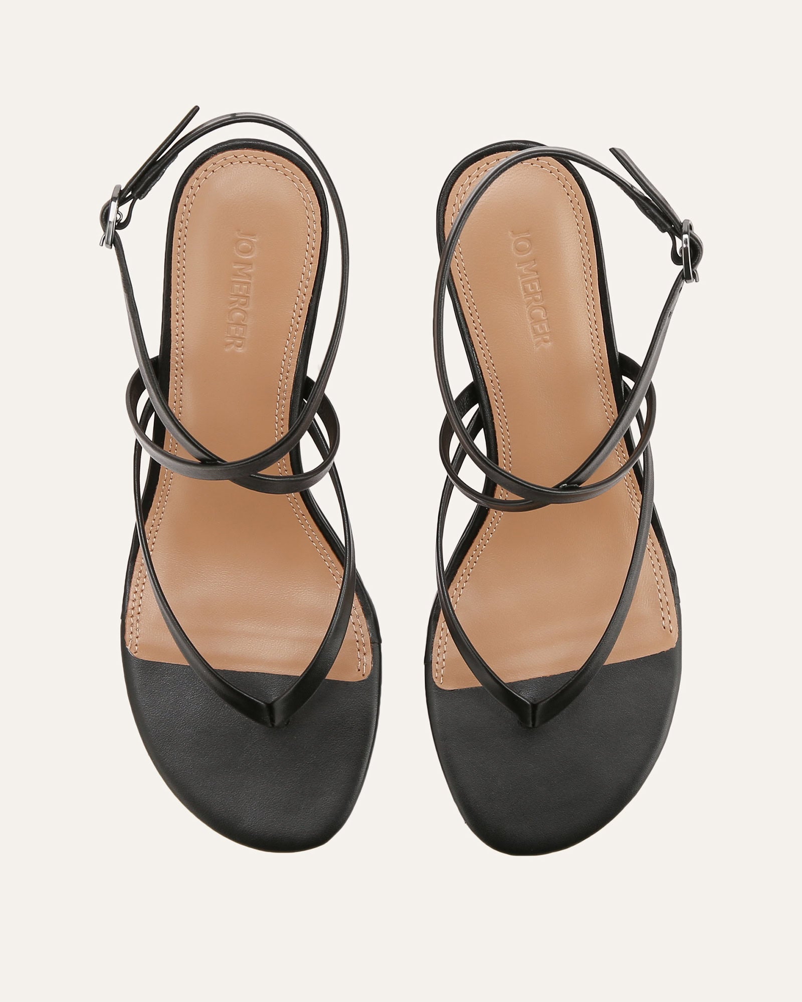 TULUM MID SANDALS BLACK LEATHER image