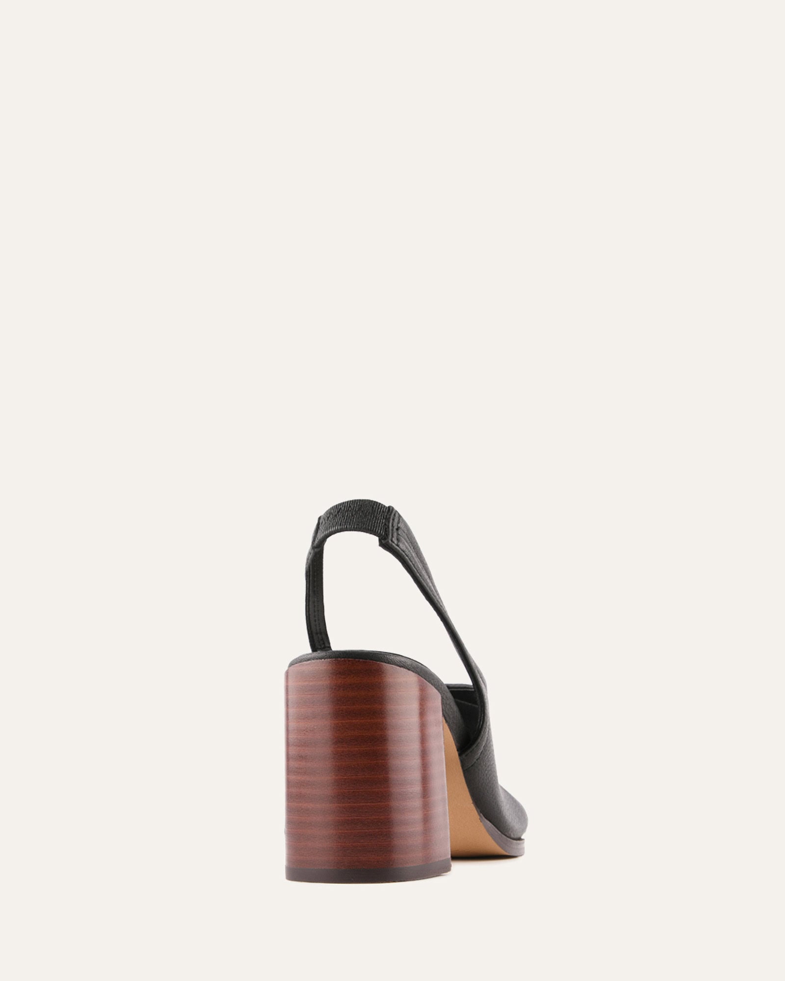 VALARIE HIGH HEEL SANDALS BLACK LEATHER image