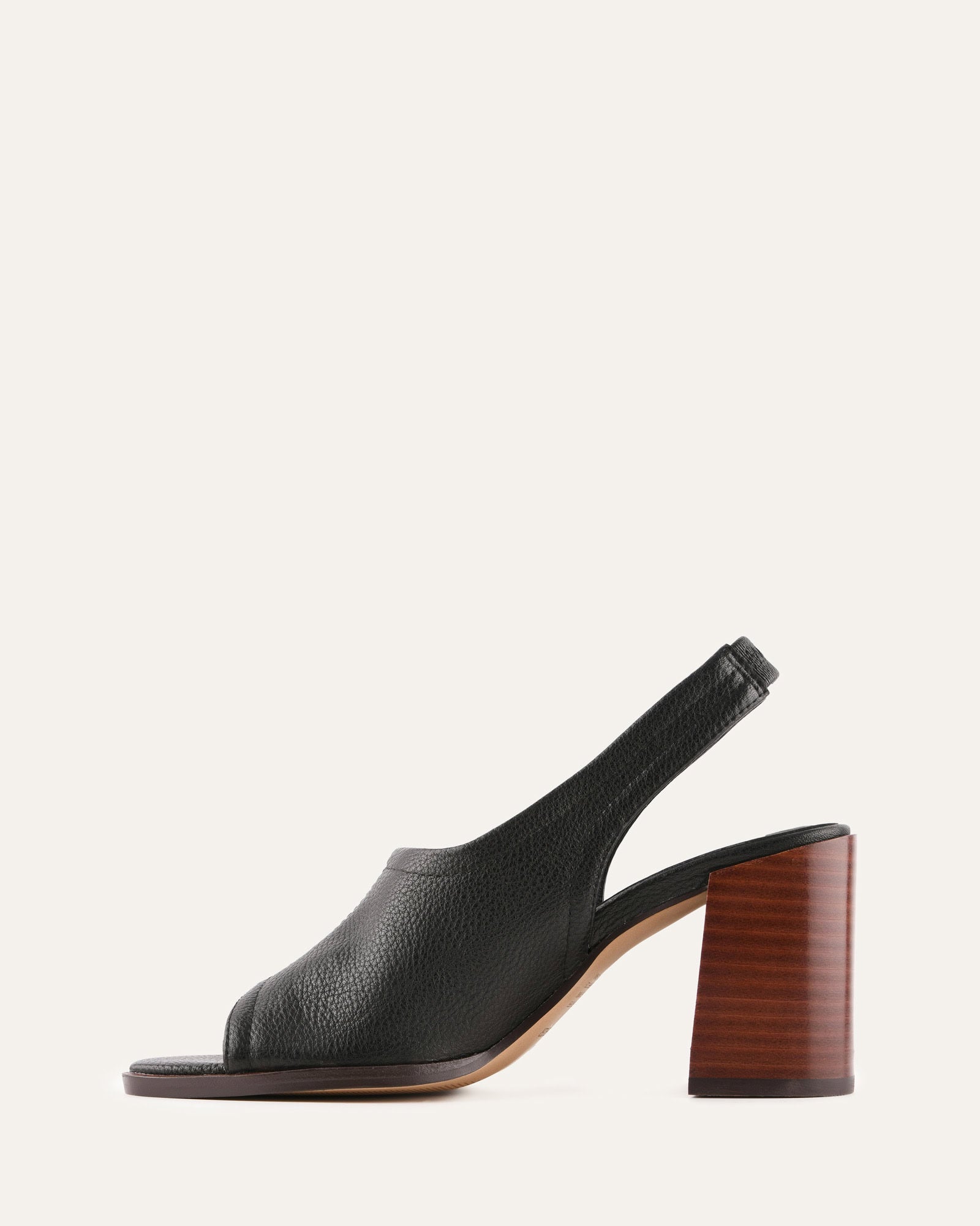 VALARIE HIGH HEEL SANDALS BLACK LEATHER image