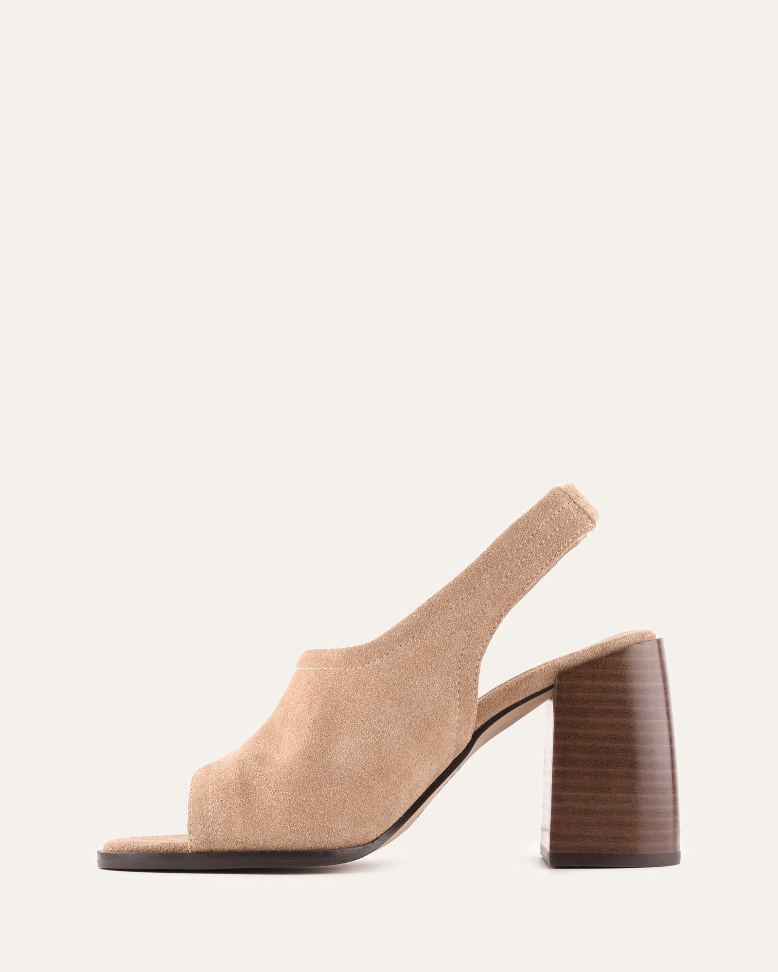 VALARIE HIGH HEEL SANDALS LATTE SUEDE image