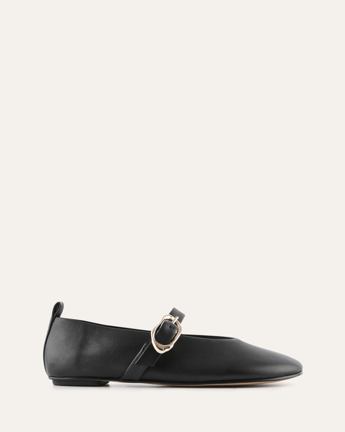 VALLEY BALLET FLATS BLACK LEATHER