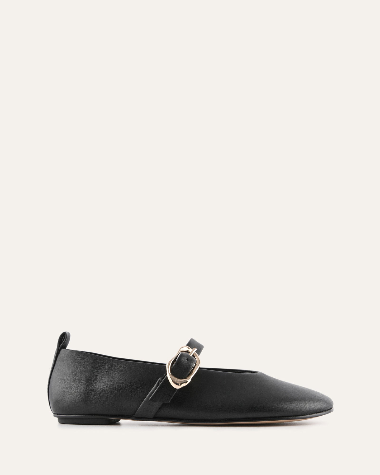 VALLEY BALLET FLATS BLACK LEATHER image