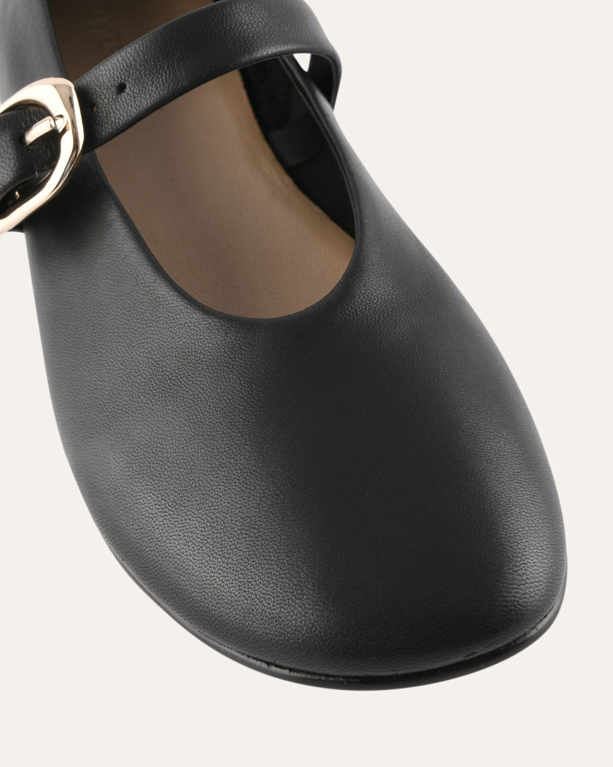 VALLEY BALLET FLATS BLACK LEATHER
