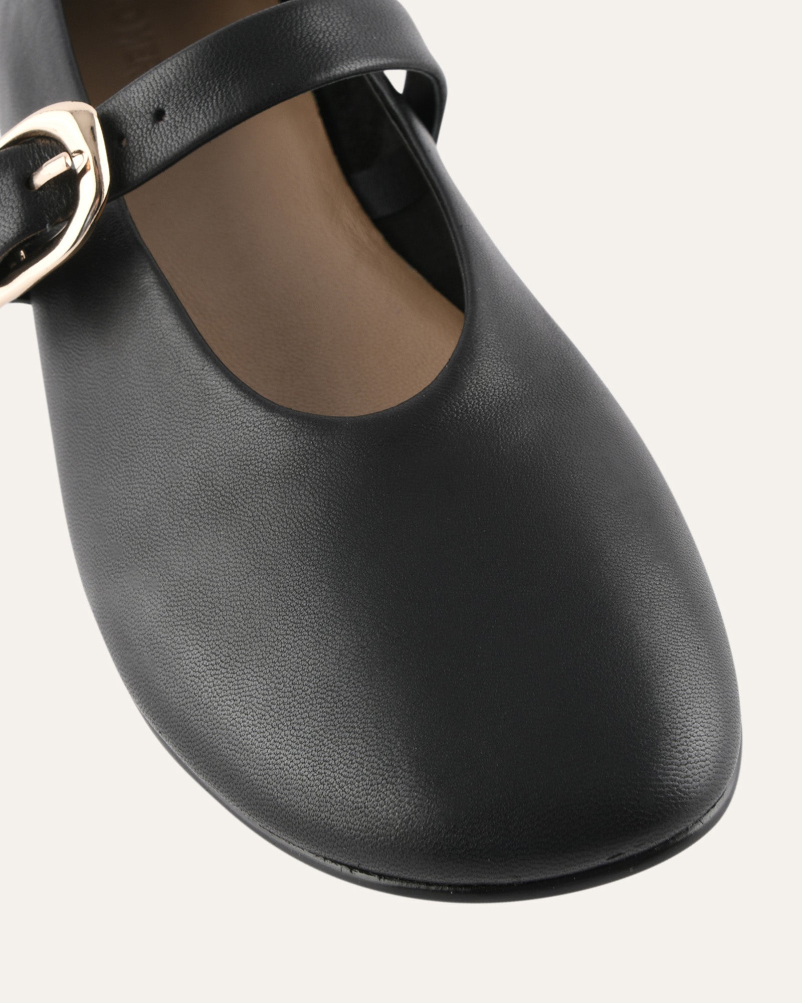 VALLEY BALLET FLATS BLACK LEATHER image