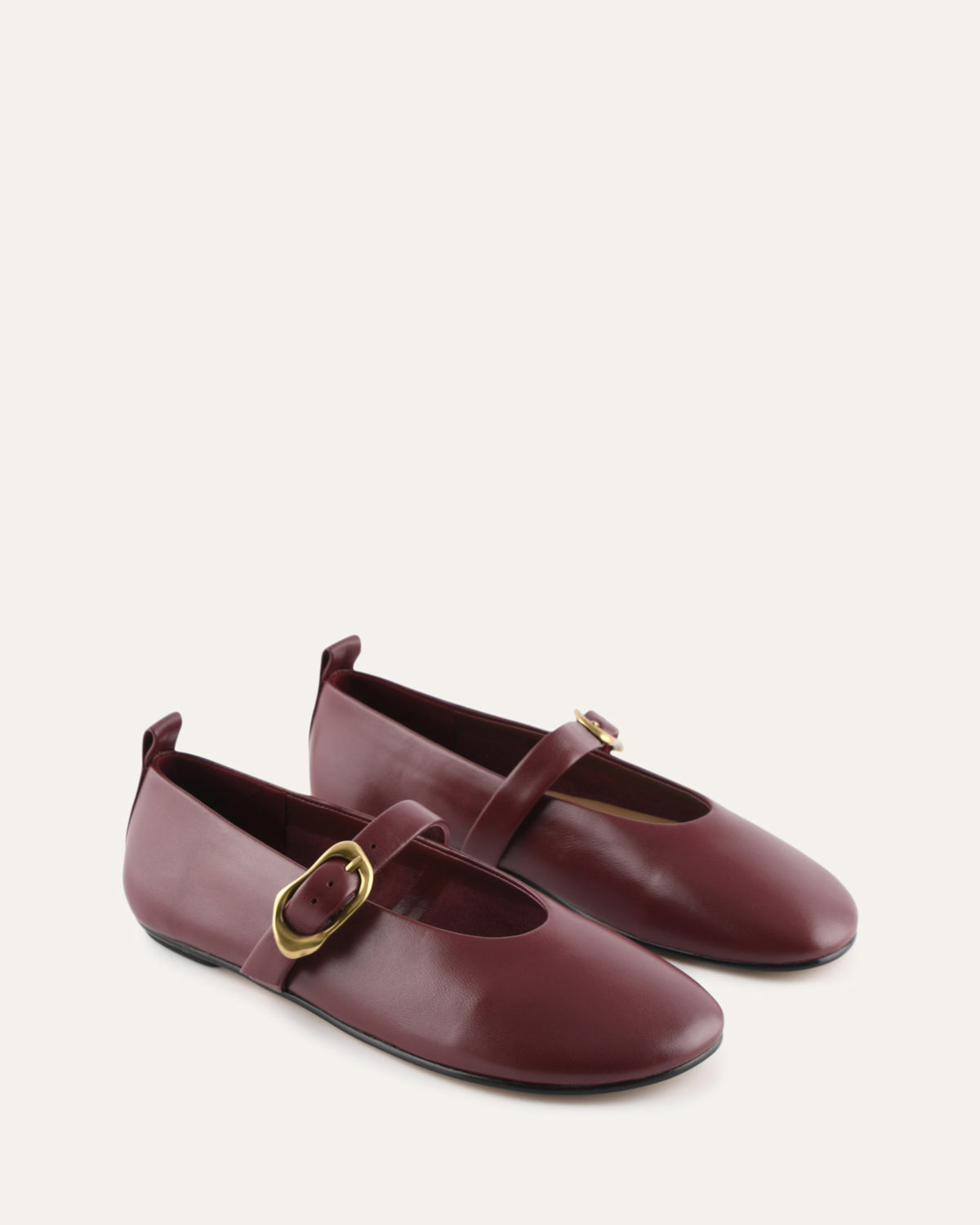 VALLEY BALLET FLATS MULBERRY LEATHER