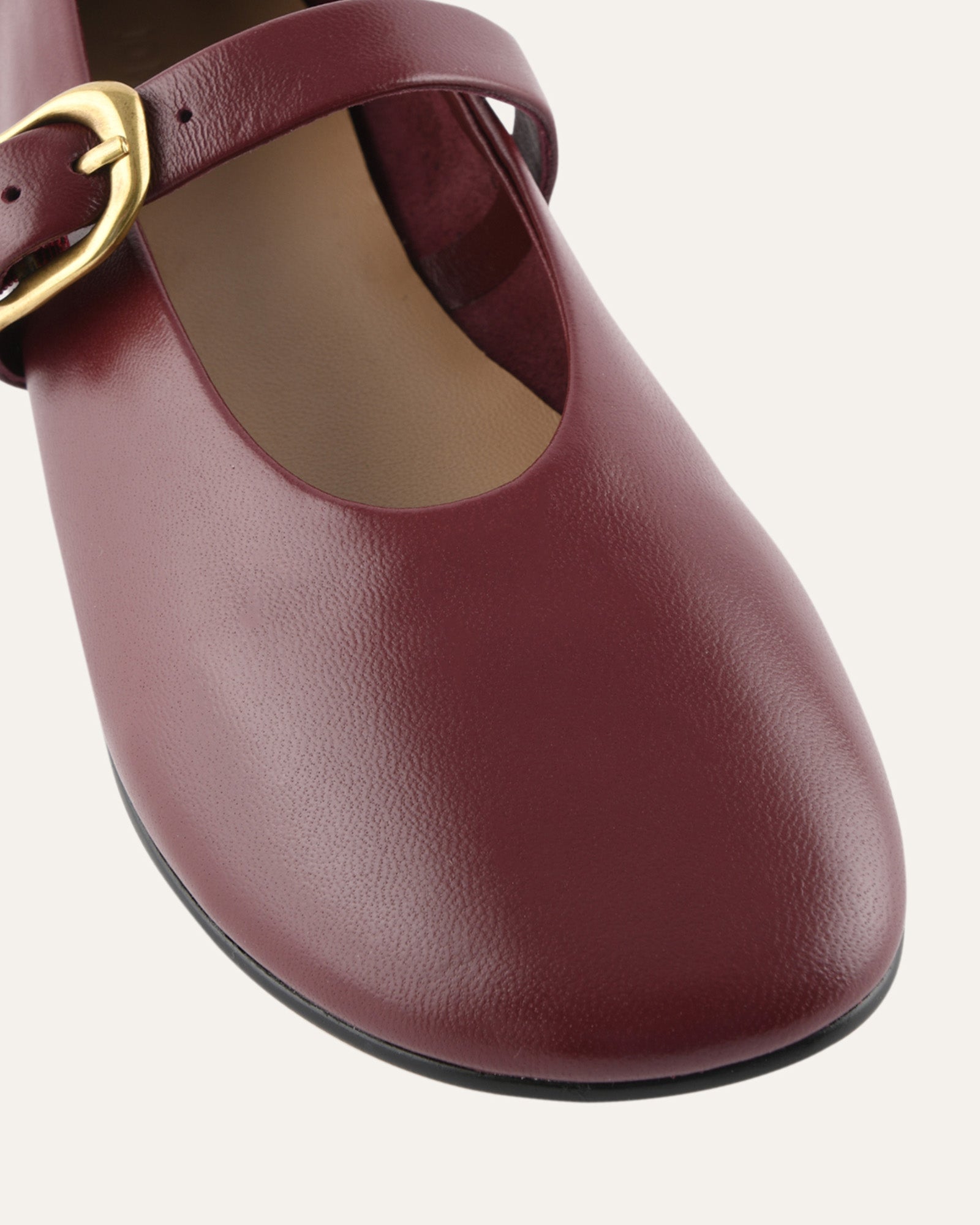 VALLEY BALLET FLATS MULBERRY LEATHER image