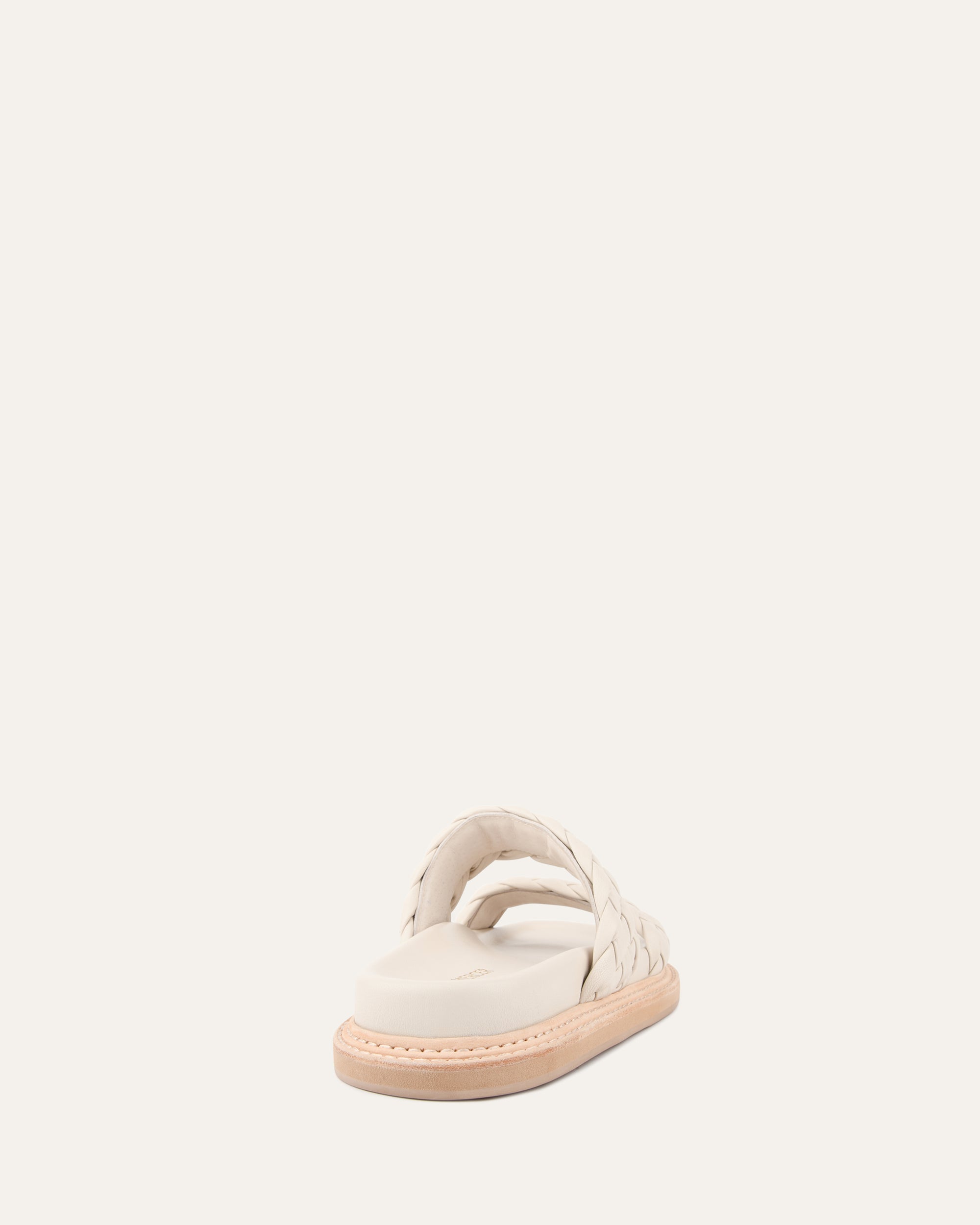 VEGA FLAT SANDALS OFF WHITE LEATHER image
