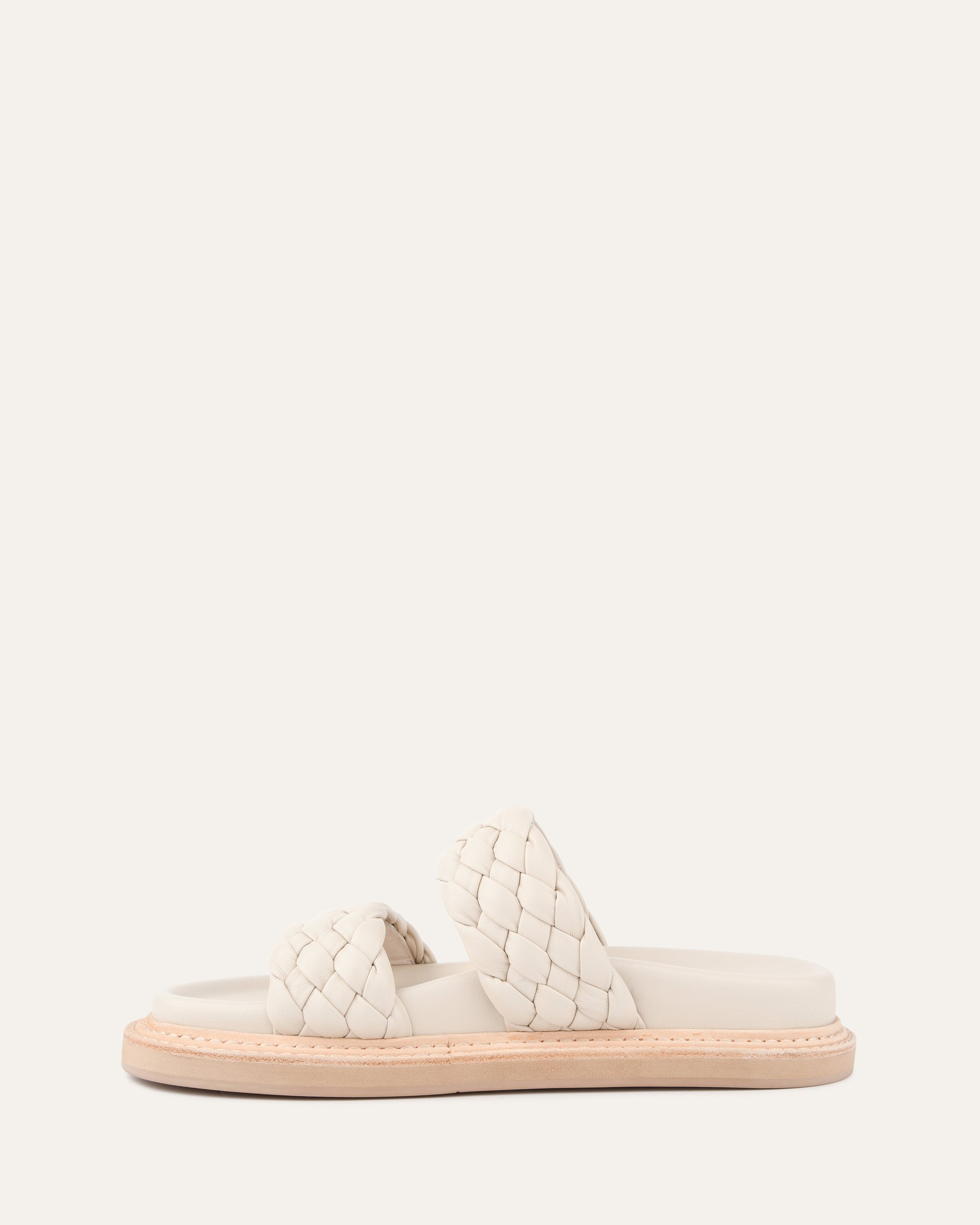 VEGA FLAT SANDALS OFF WHITE LEATHER image
