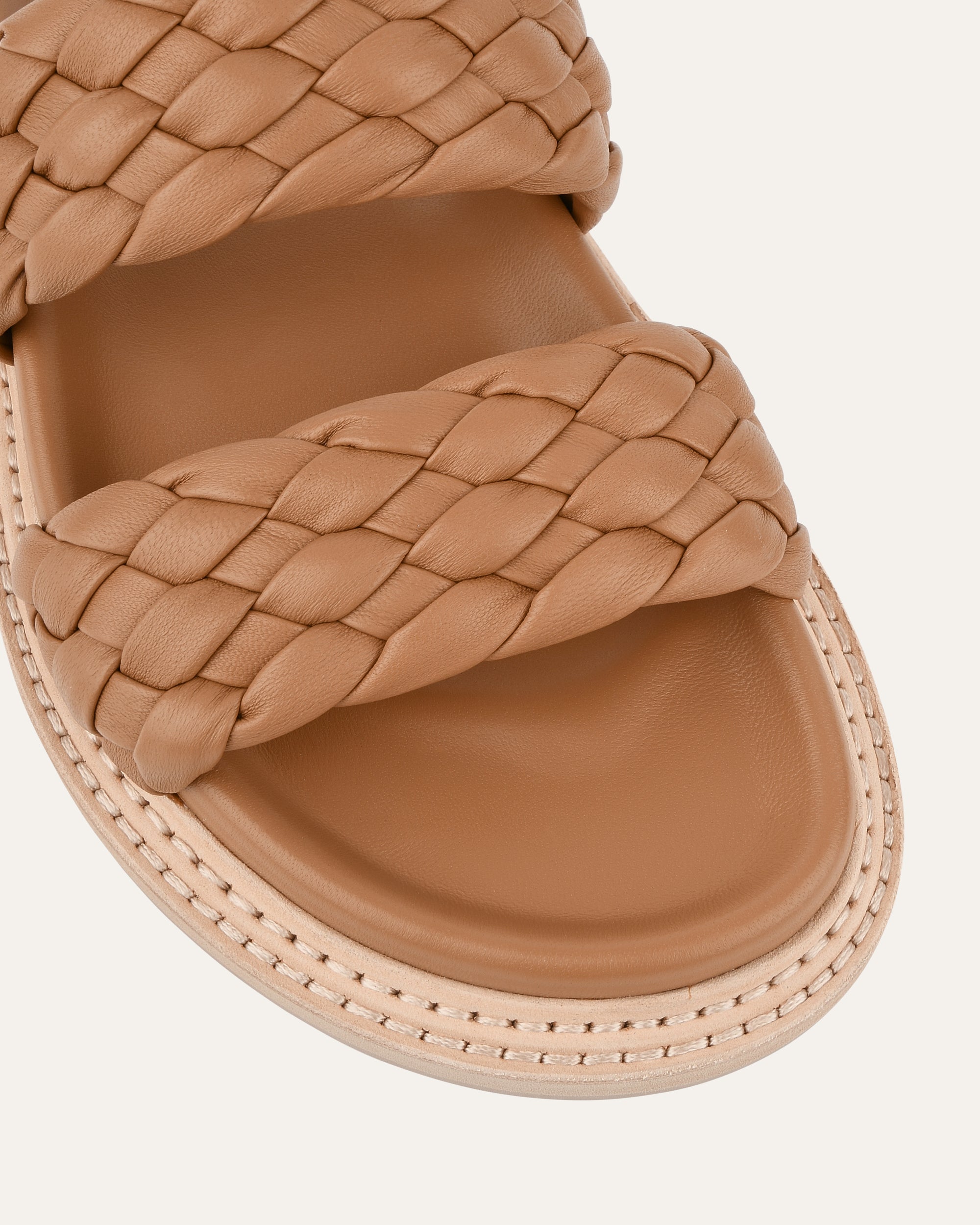 VEGA FLAT SANDALS TOFFEE LEATHER image