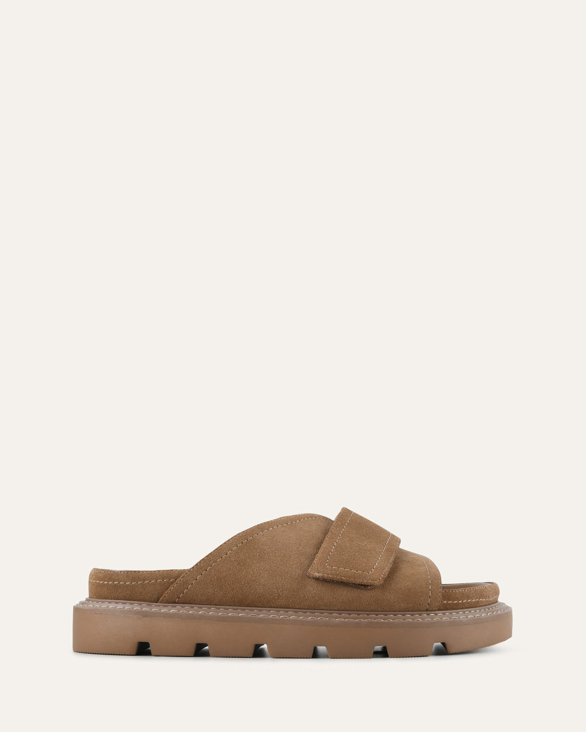 VERVE FLAT SANDALS LATTE SUEDE