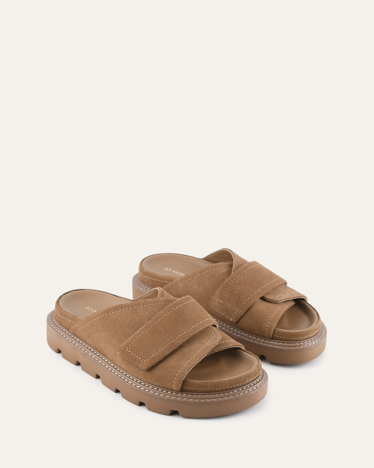 VERVE FLAT SANDALS LATTE SUEDE