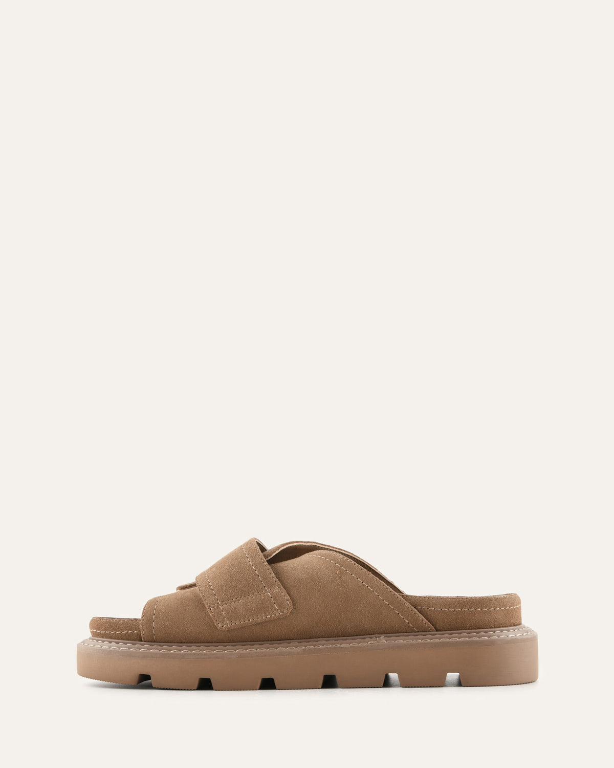 VERVE FLAT SANDALS LATTE SUEDE
