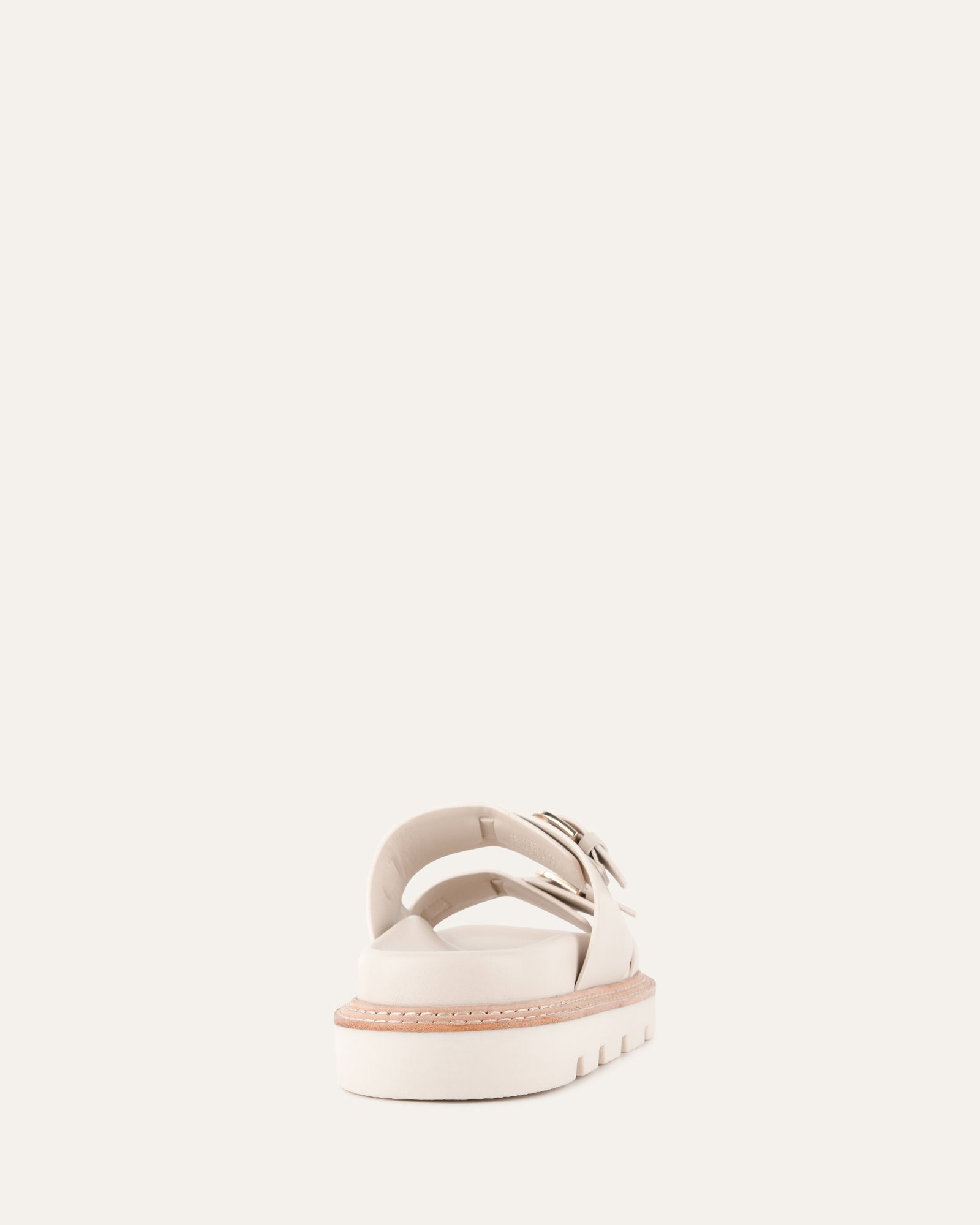 VICHY FLAT SANDALS OFF WHITE LEATHER image