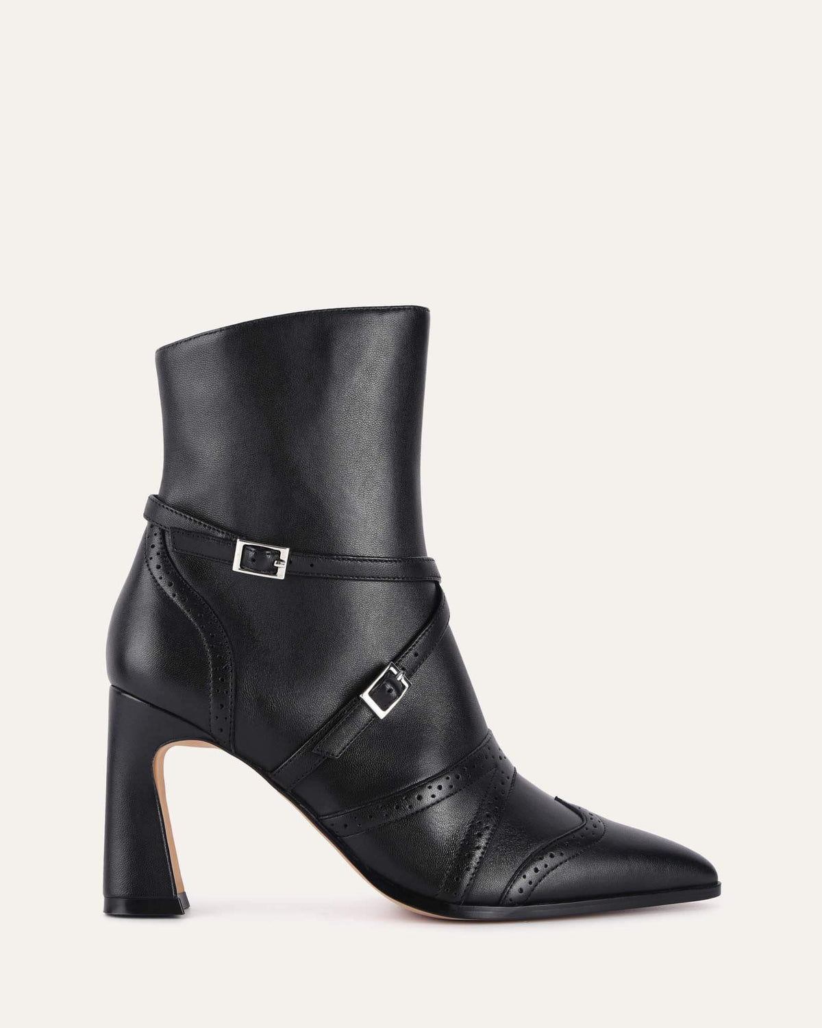 VIENNA HIGH ANKLE BOOTS BLACK LEATHER