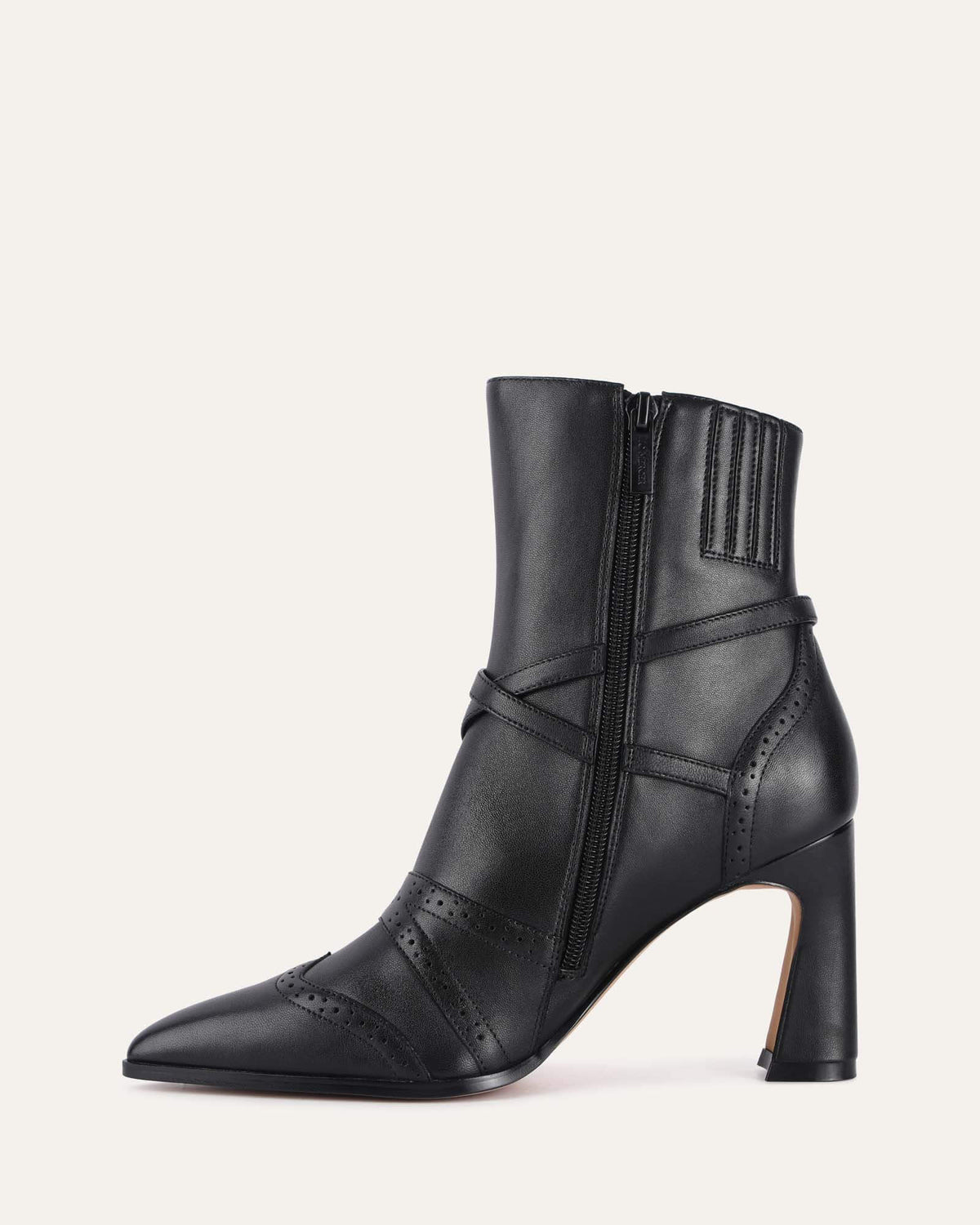 VIENNA HIGH ANKLE BOOTS BLACK LEATHER