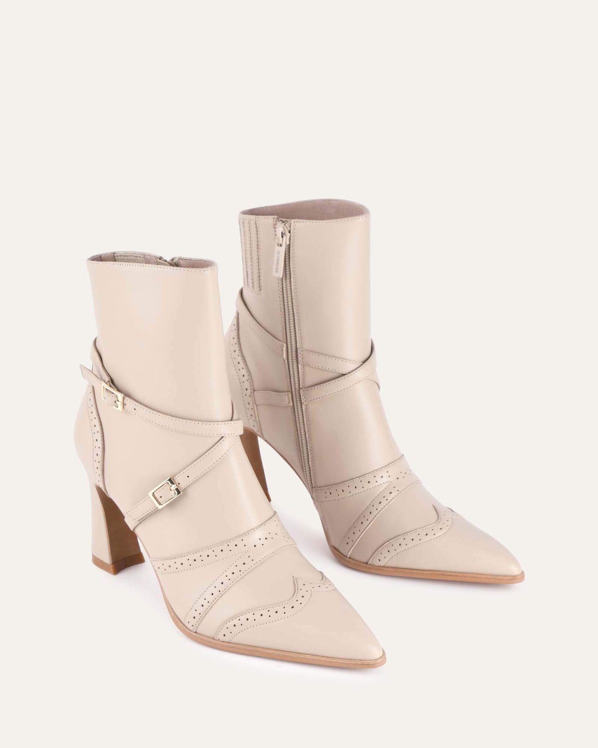VIENNA HIGH ANKLE BOOTS SAND LEATHER