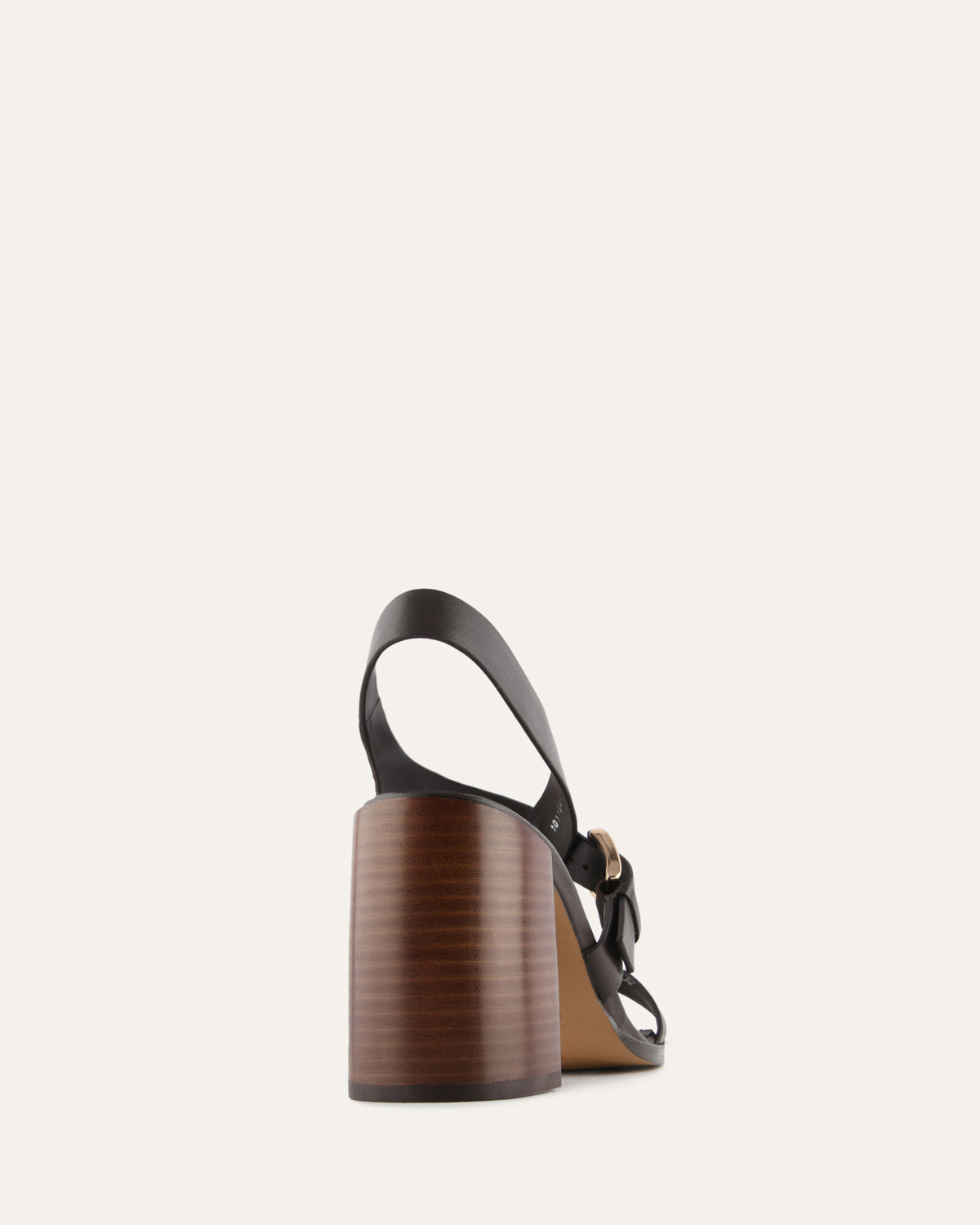 VIRGO HIGH HEEL SANDALS BITTER CHOC LEATHER