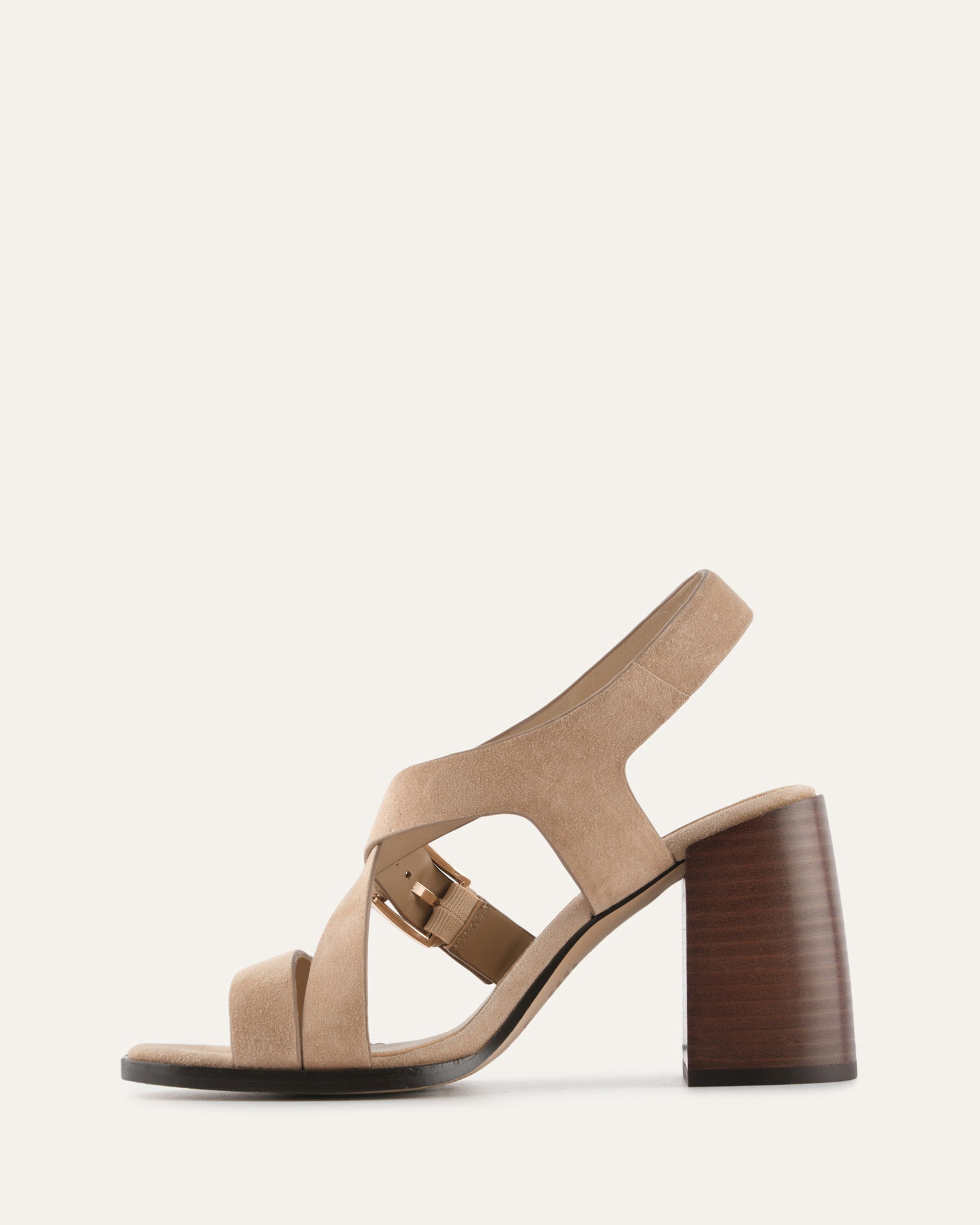 VIRGO HIGH HEEL SANDALS LATTE SUEDE image