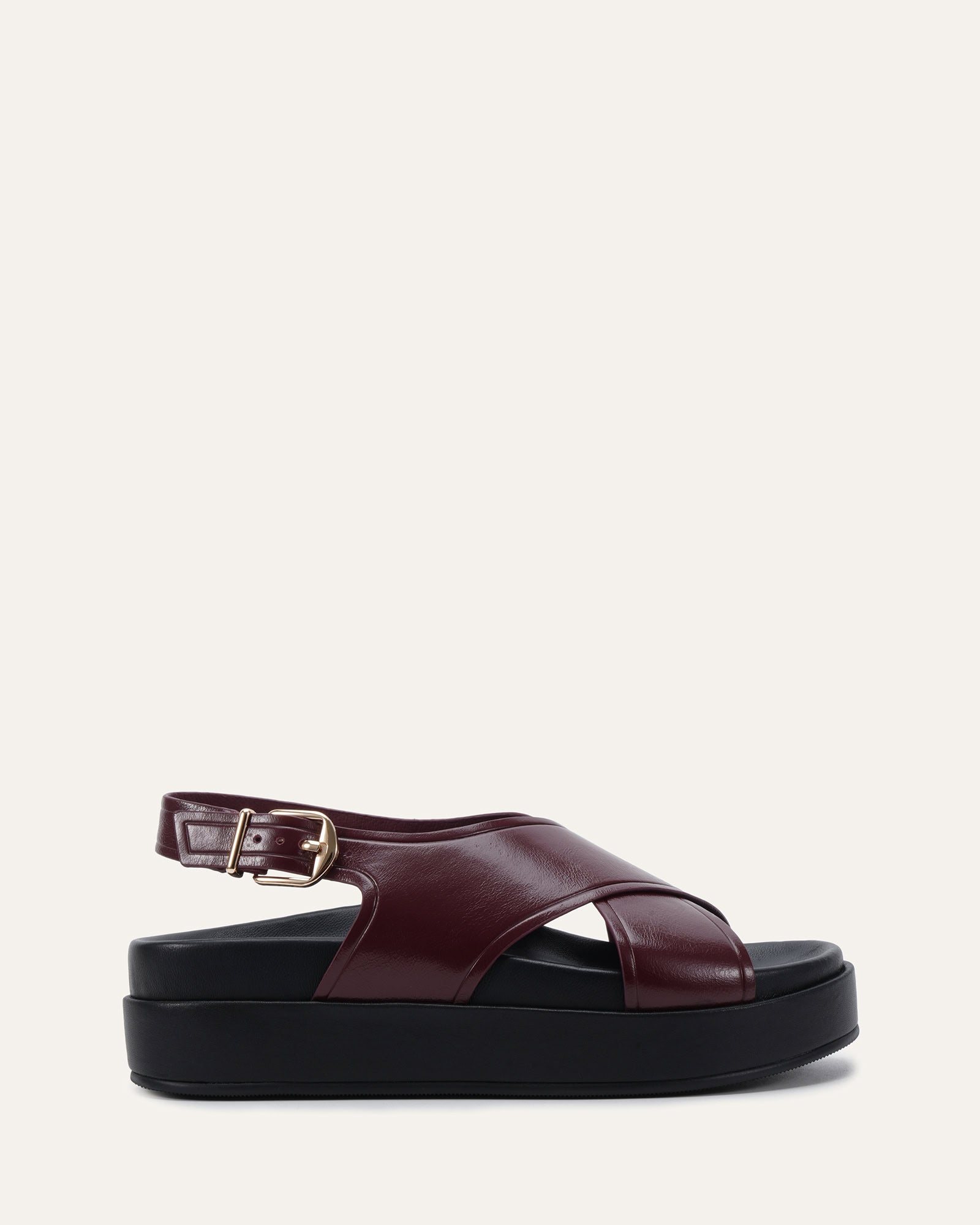 WALT FLAT SANDALS MERLOT LEATHER image