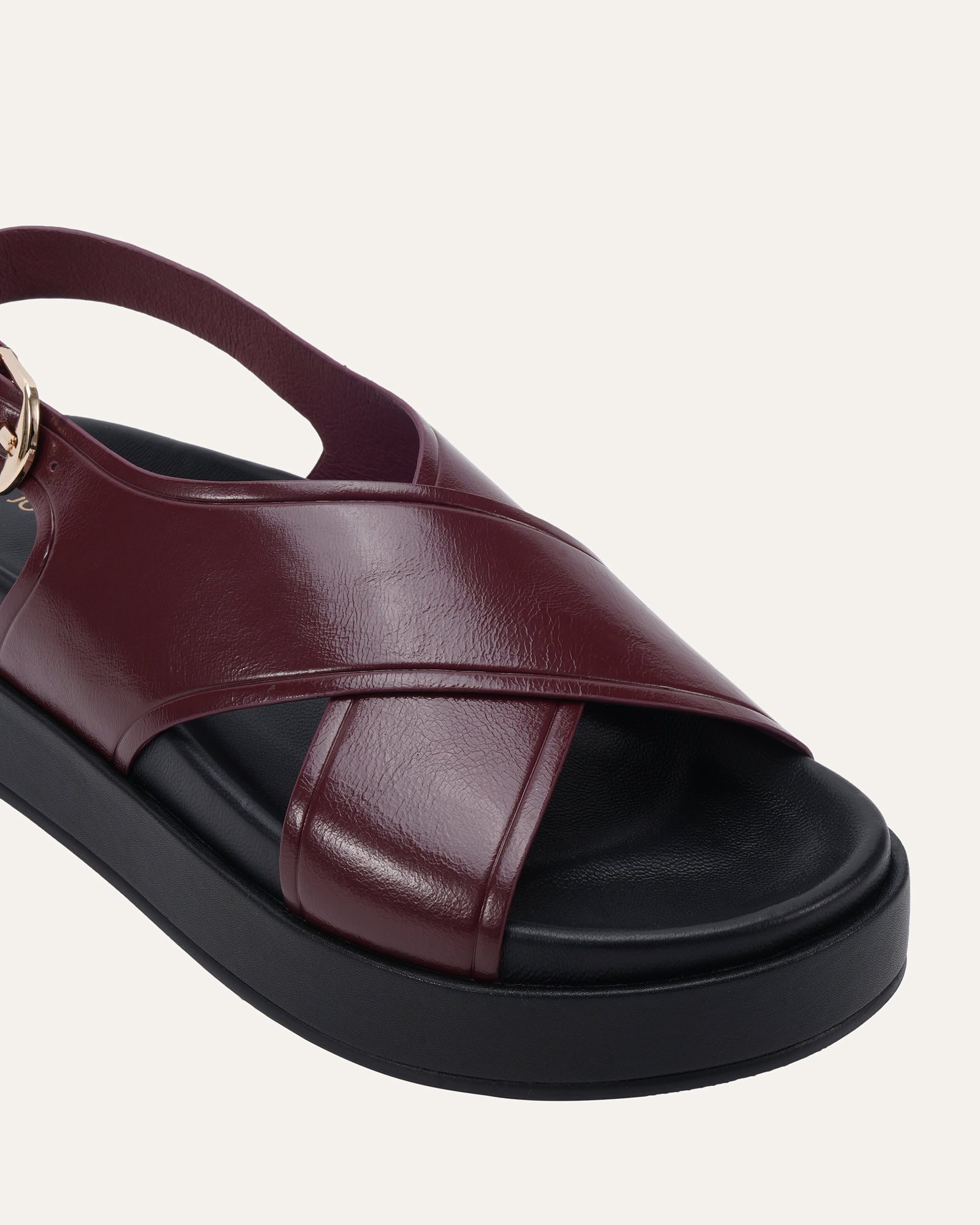 WALT FLAT SANDALS MERLOT LEATHER image