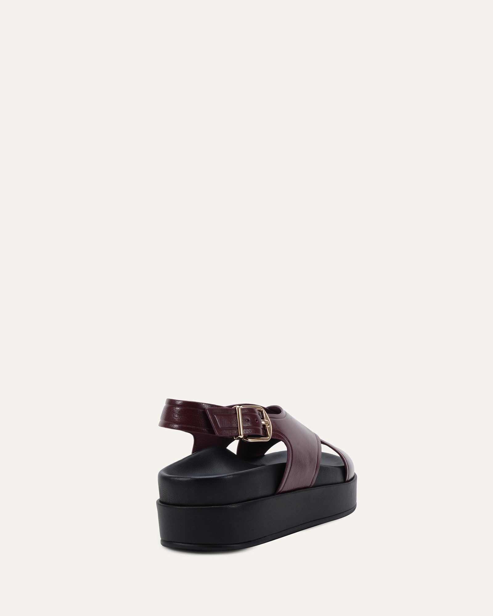 WALT FLAT SANDALS MERLOT LEATHER image