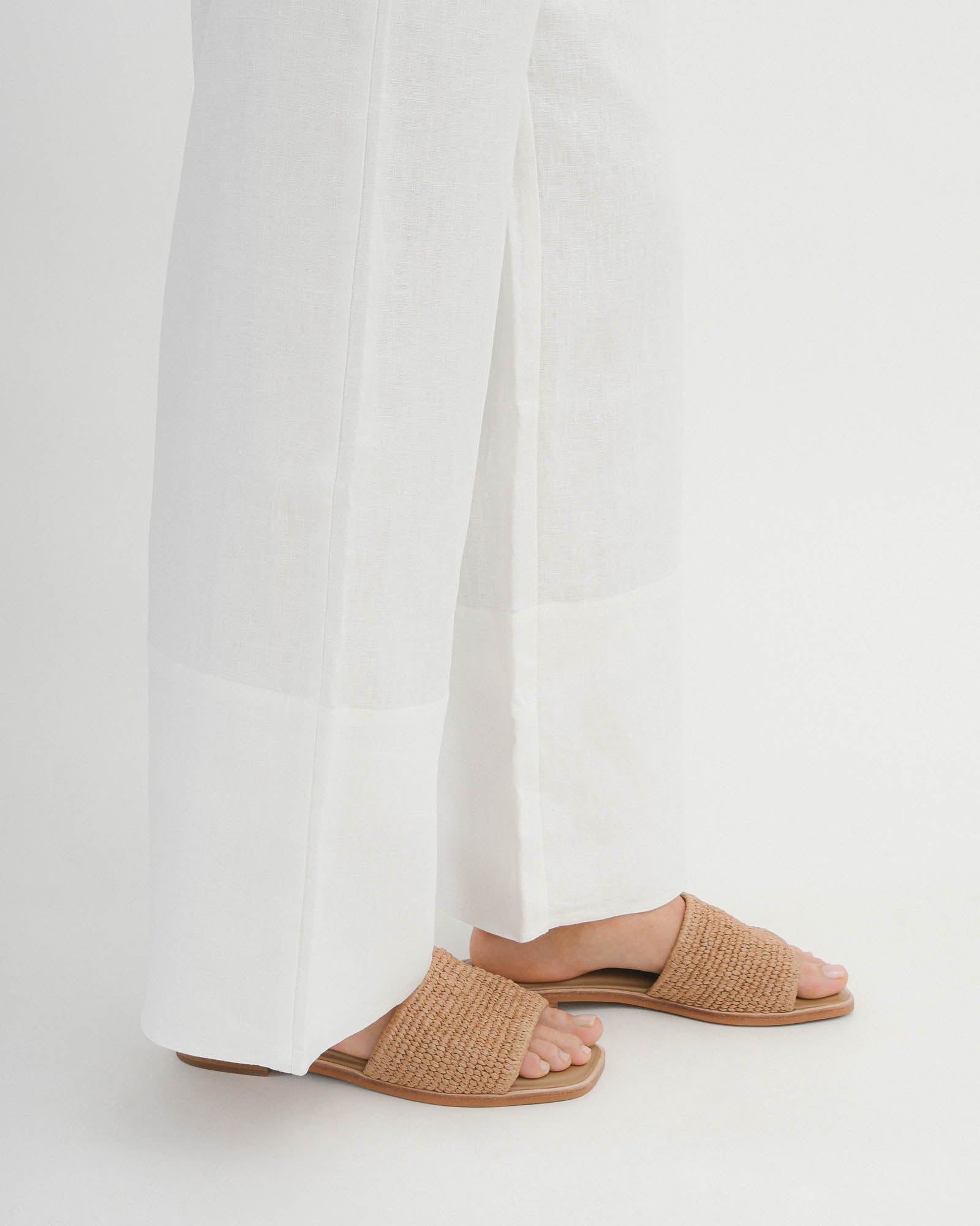 PICASSO FLAT SLIDE TAN RAFFIA image