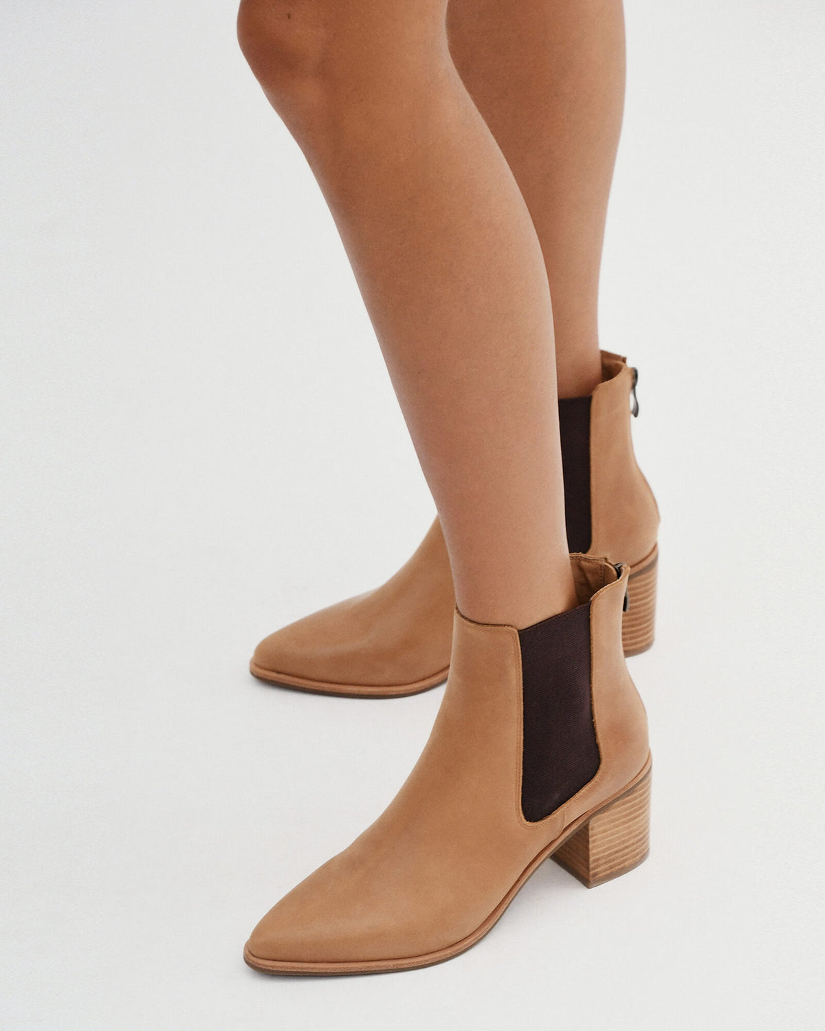 ALLURE MID ANKLE BOOTS CHOCOLATE LEATHER