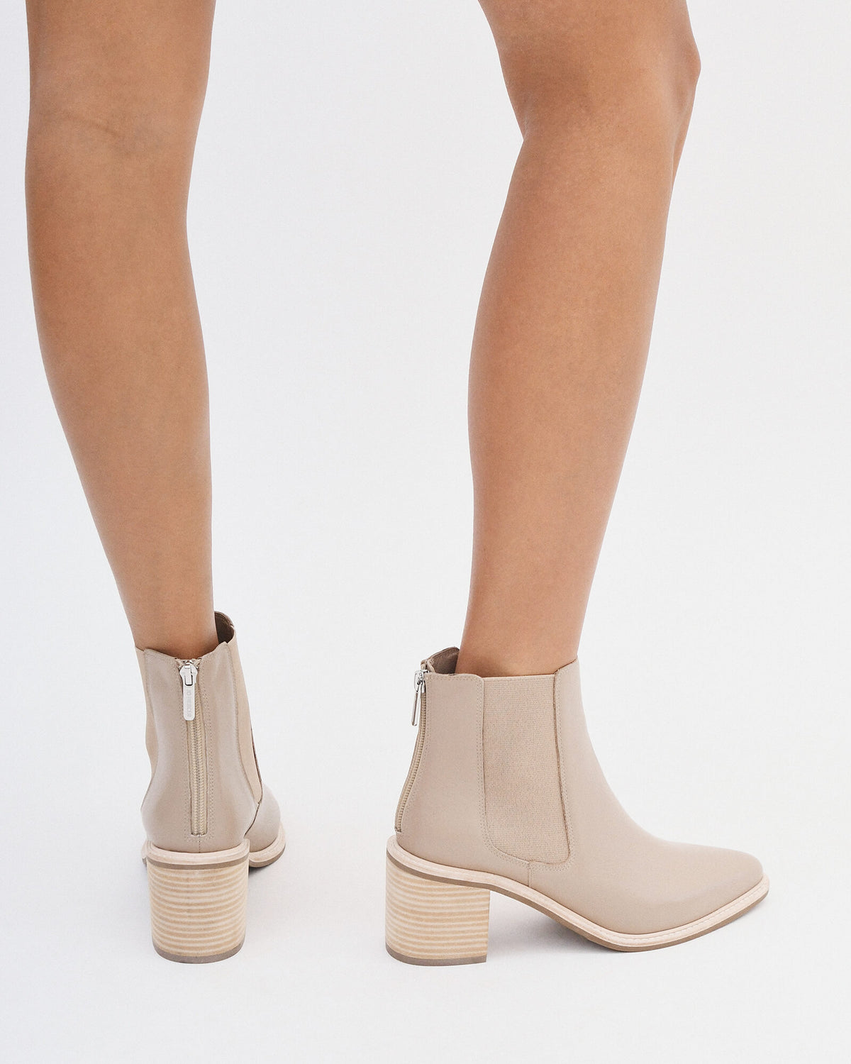 ALLURE MID ANKLE BOOTS TAUPE LEATHER