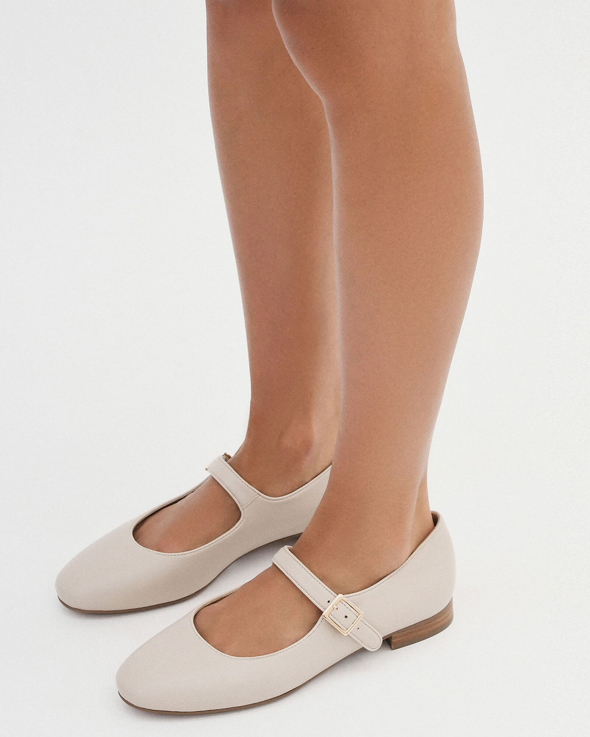 DARCY CASUAL FLATS BONE LEATHER