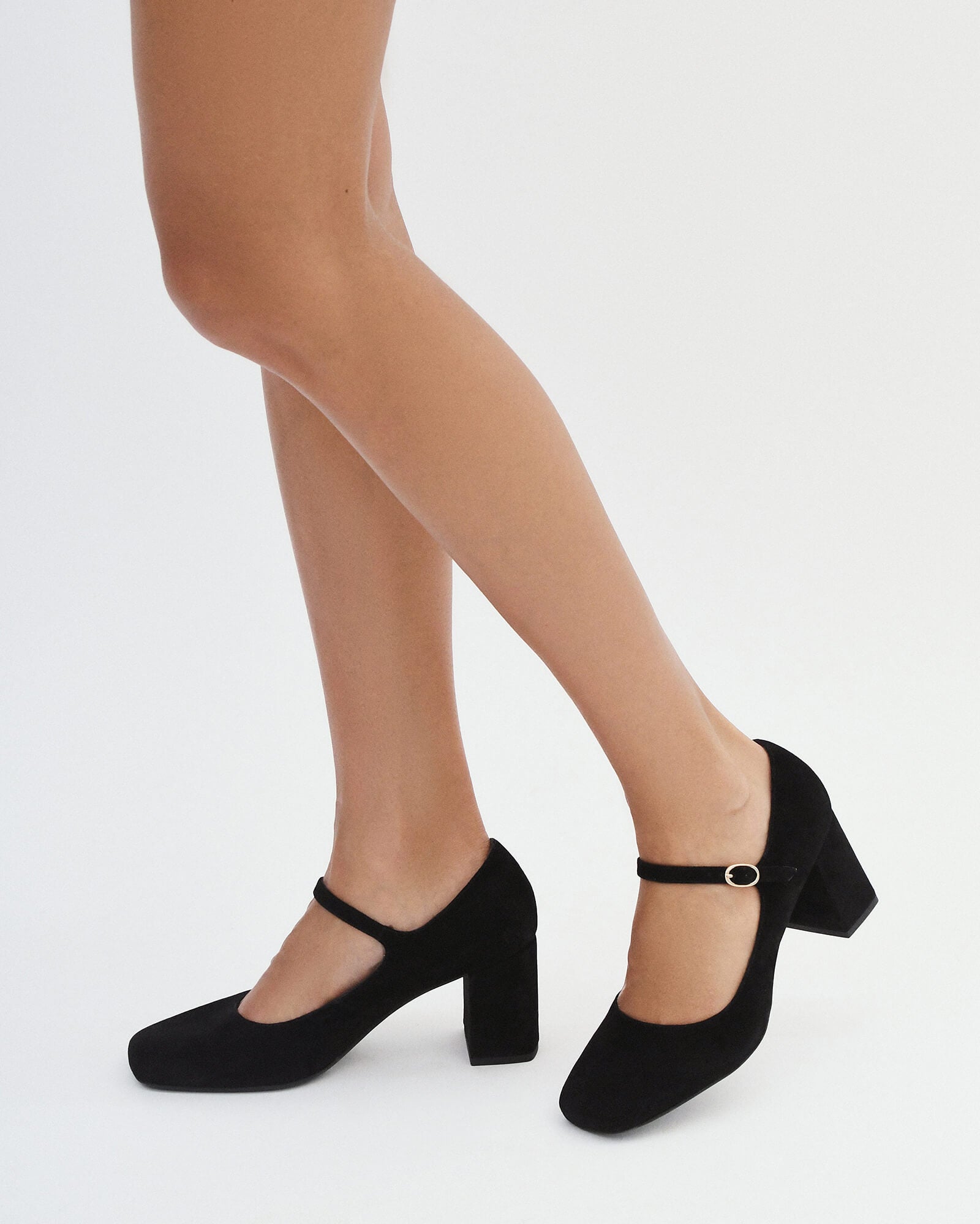 Black shoes mid heel Outlet